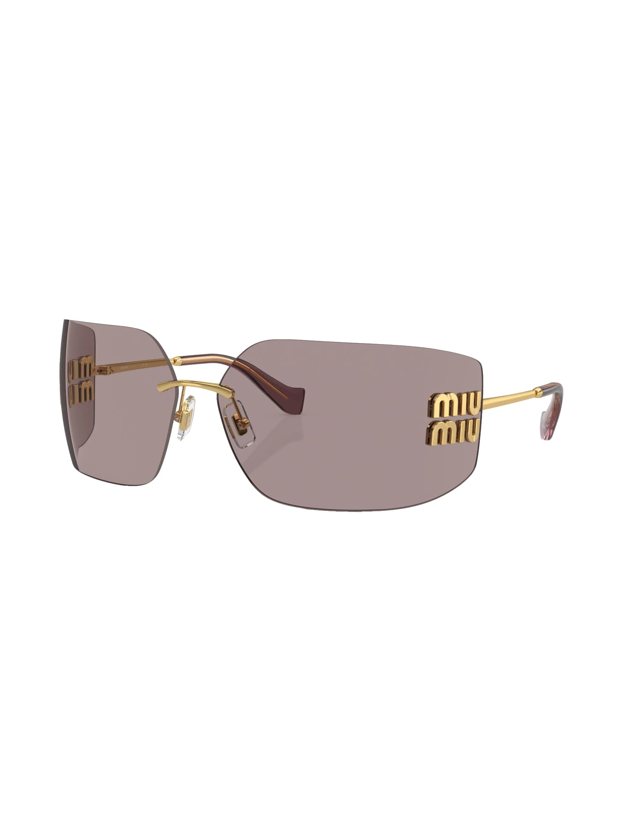 logo oversize-frameless sunglasses