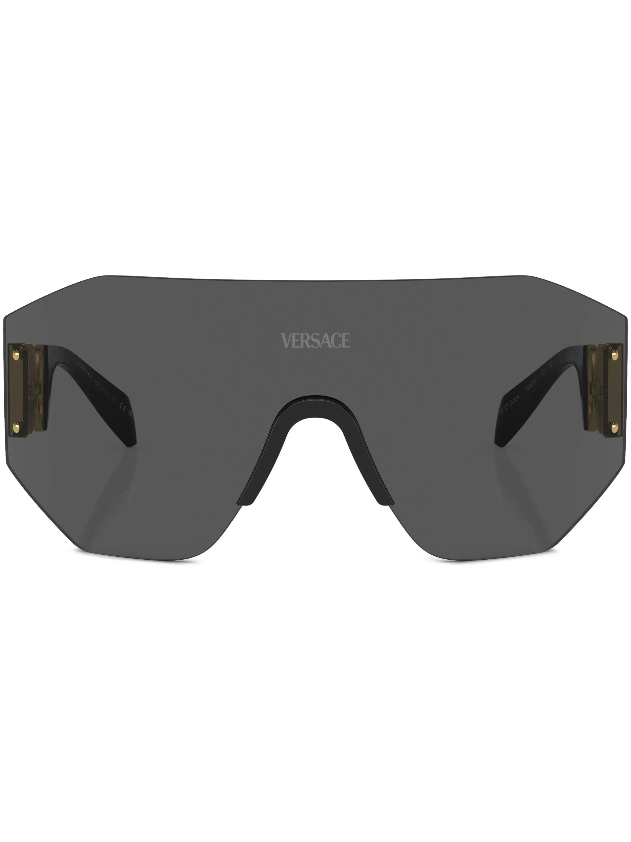 oversized shield-frame sunglasses
