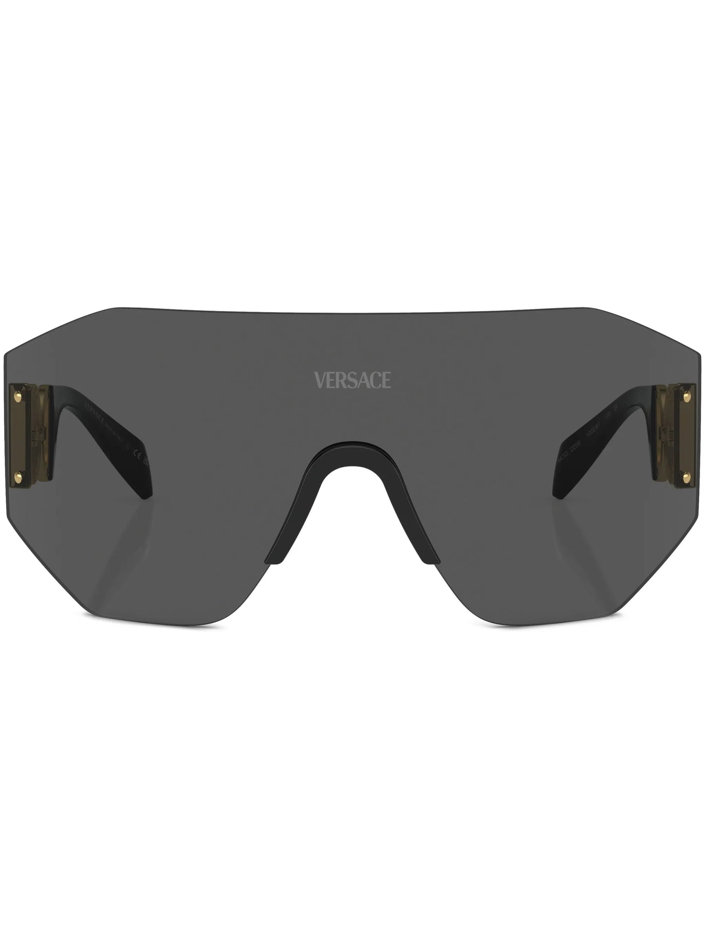 oversized shield-frame sunglasses
