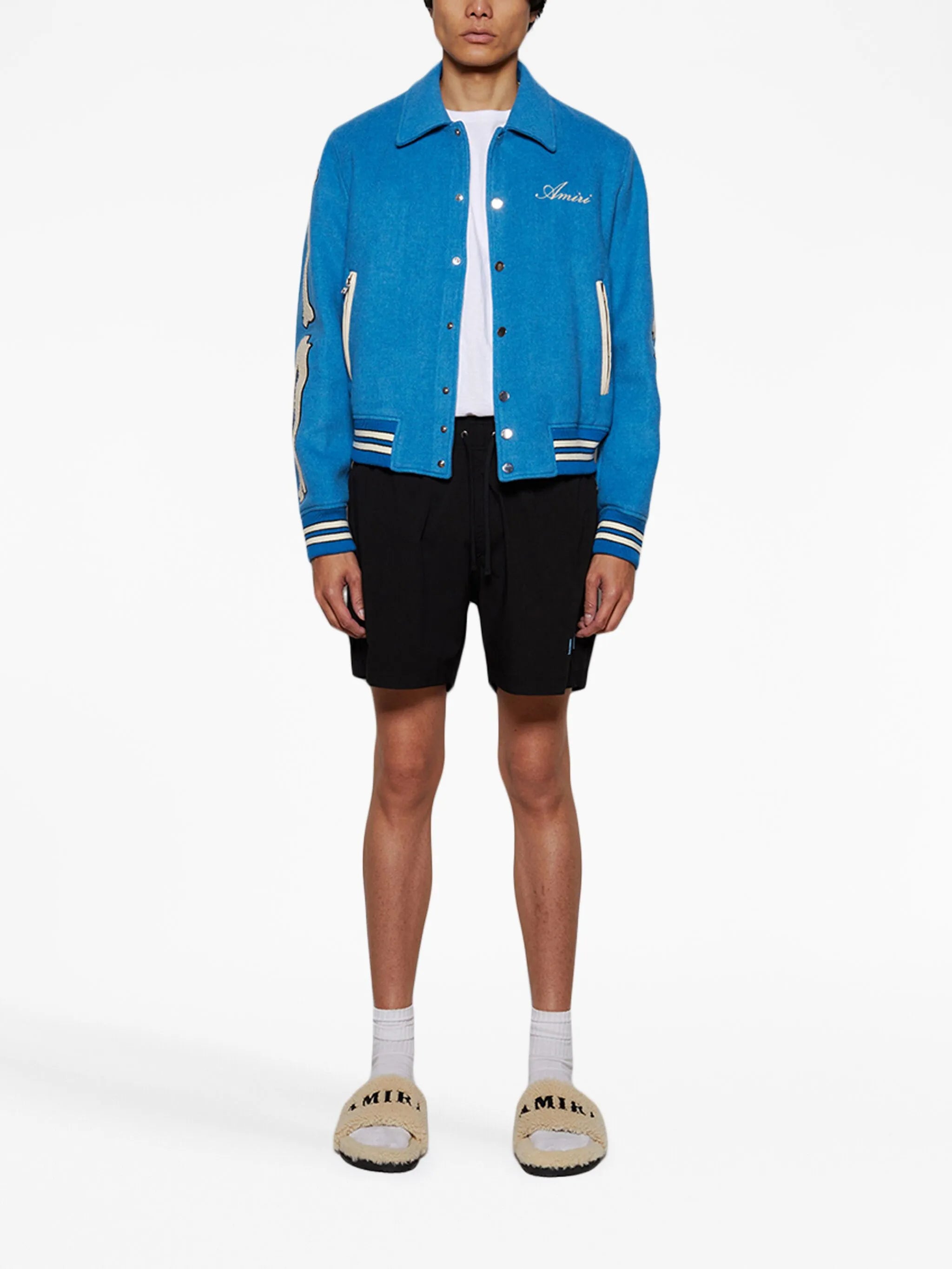 logo-embroidery swim shorts