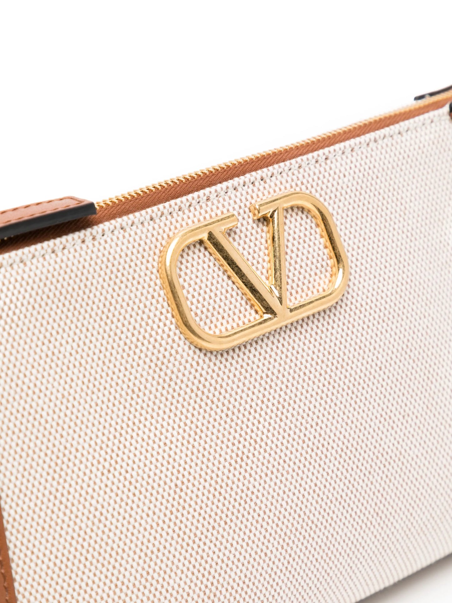 logo-plaque panelled clutch bag