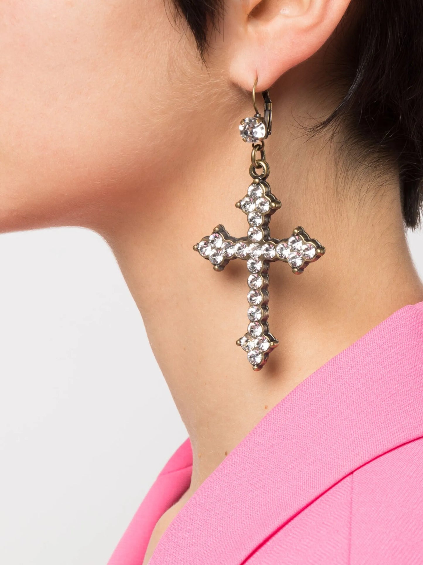 cross-detail earrings