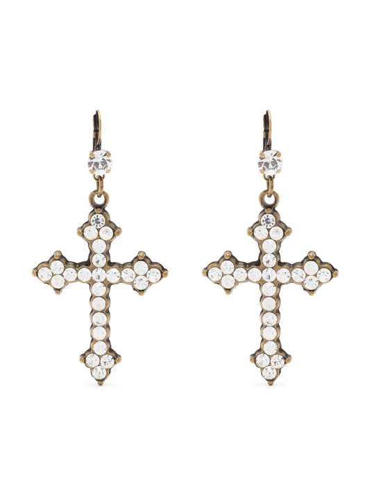 cross-detail earrings