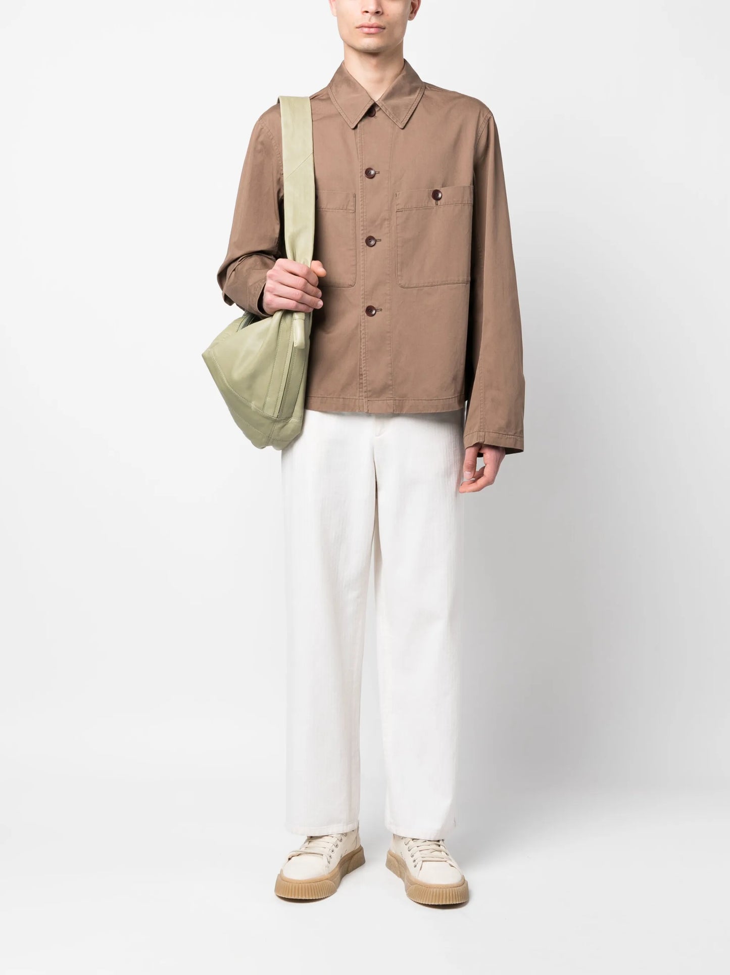 military-inspired cotton overshirt