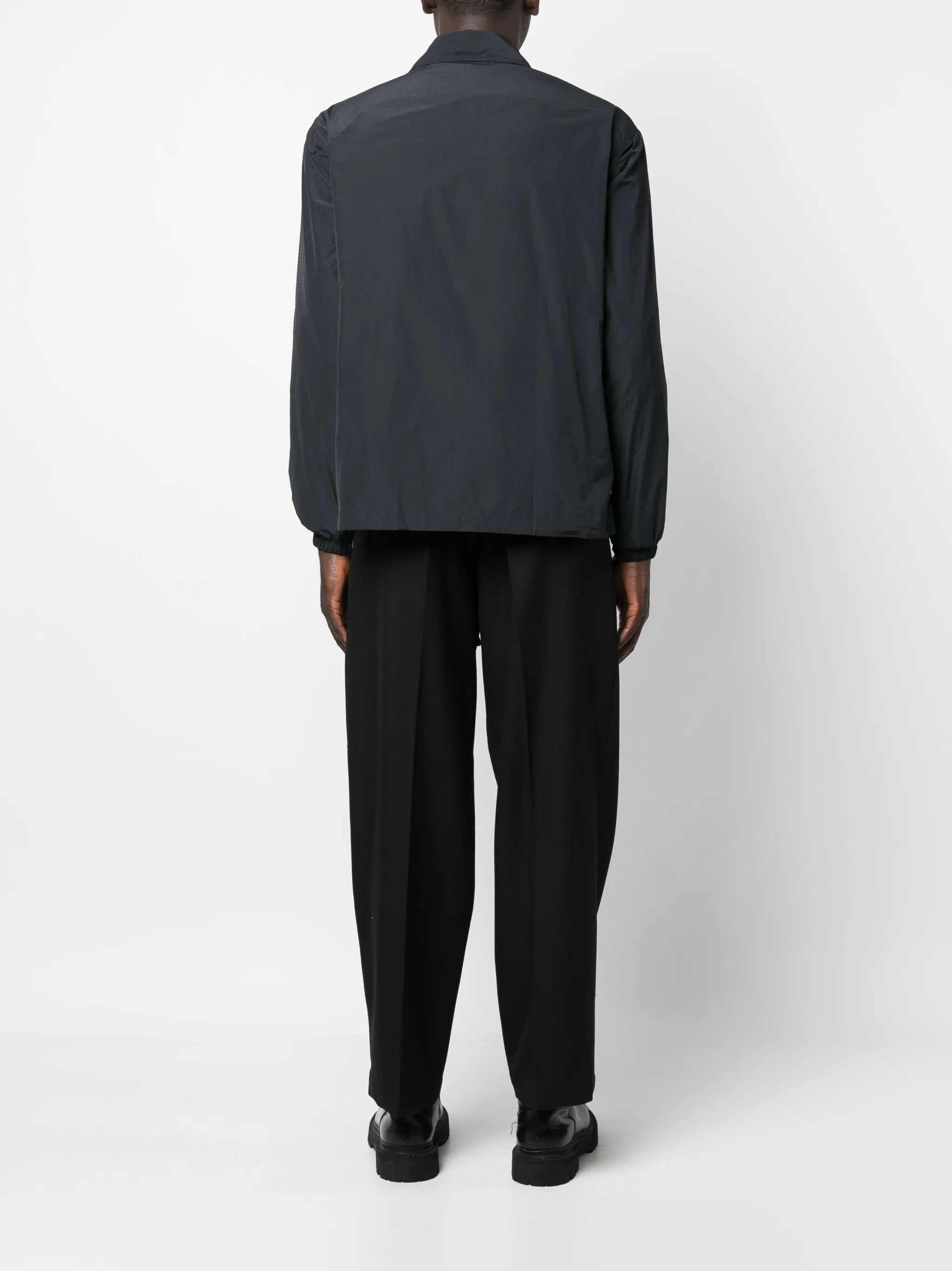 long-sleeved button-up shirt jacket