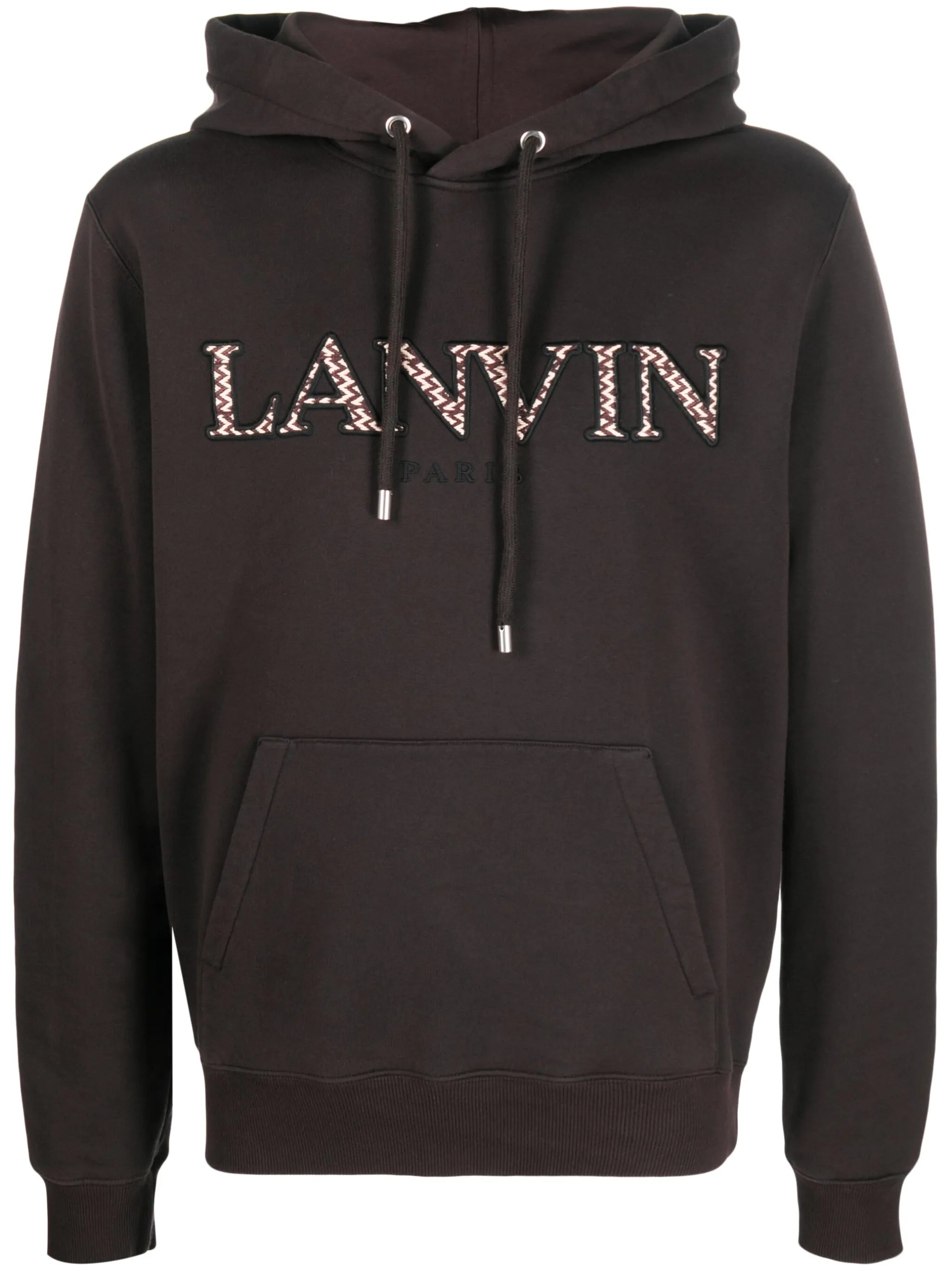 embroidered-logo cotton hoodie