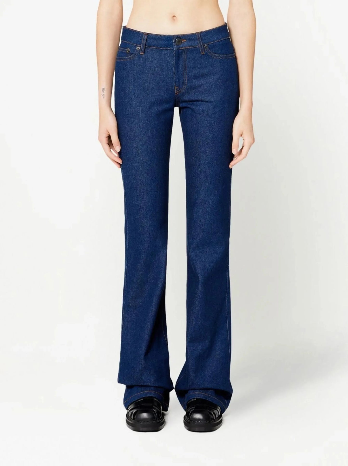 mid-rise bootcut jeans
