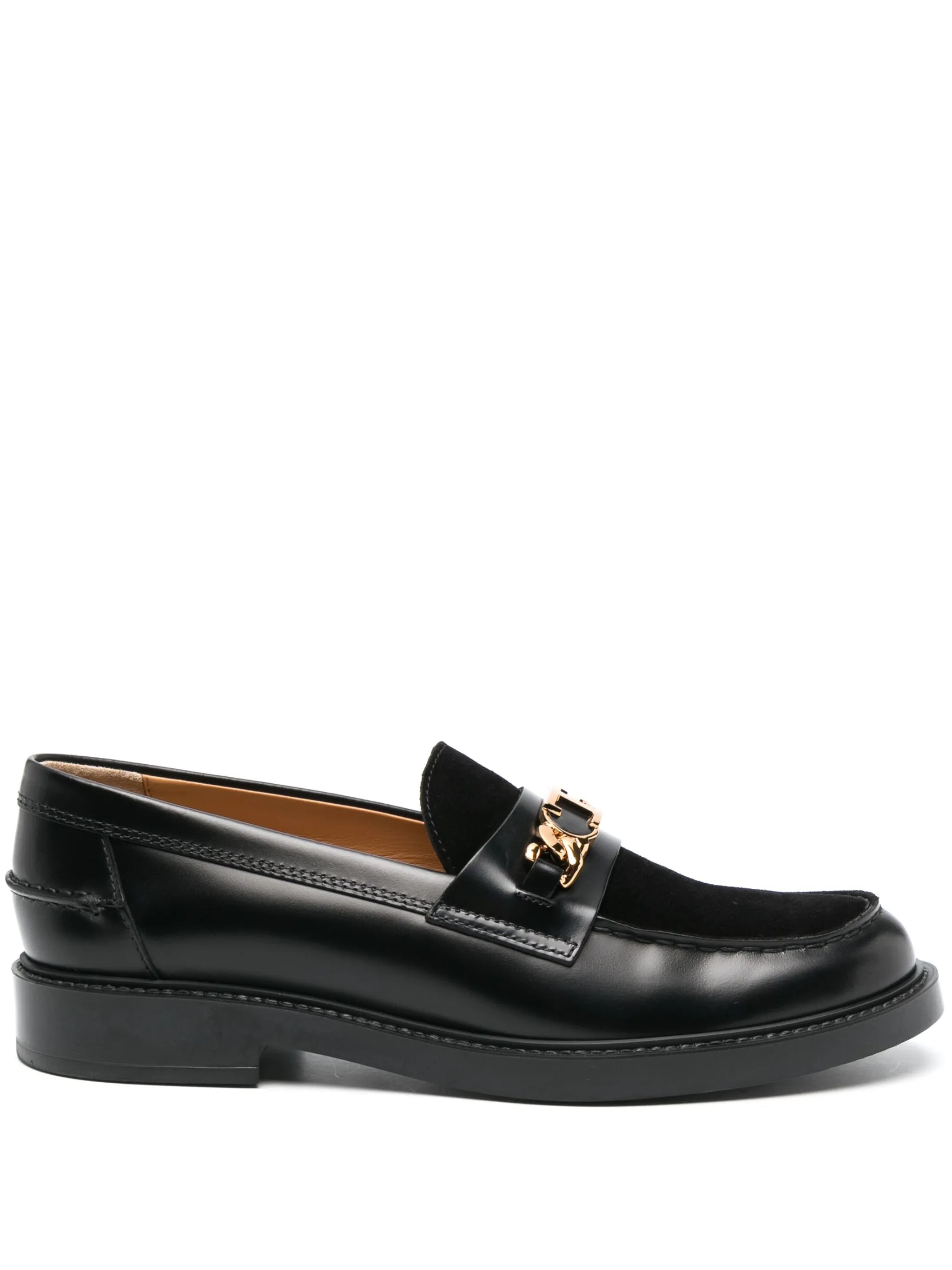 buckle-detail leather loafers