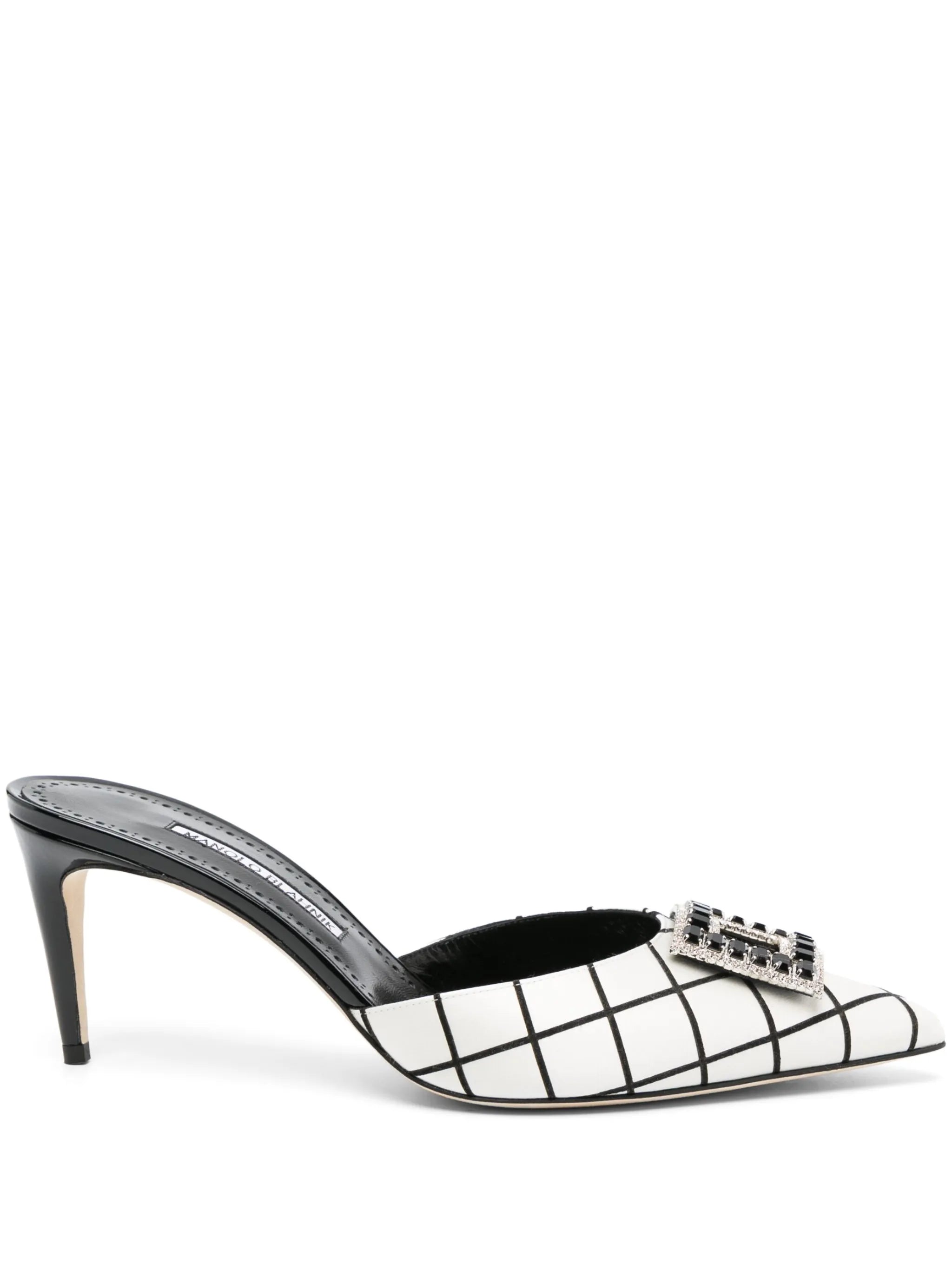 Latexamu 70mm satin mules