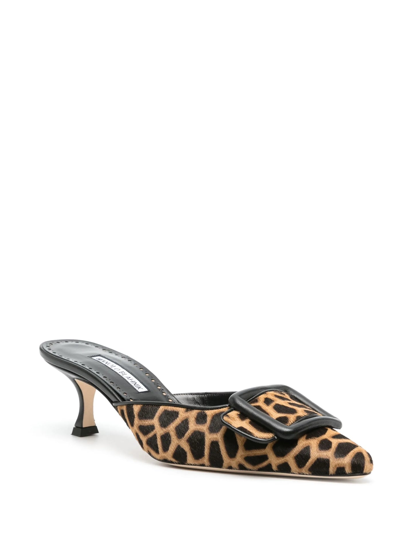 Maysale 50mm leopard-print mules