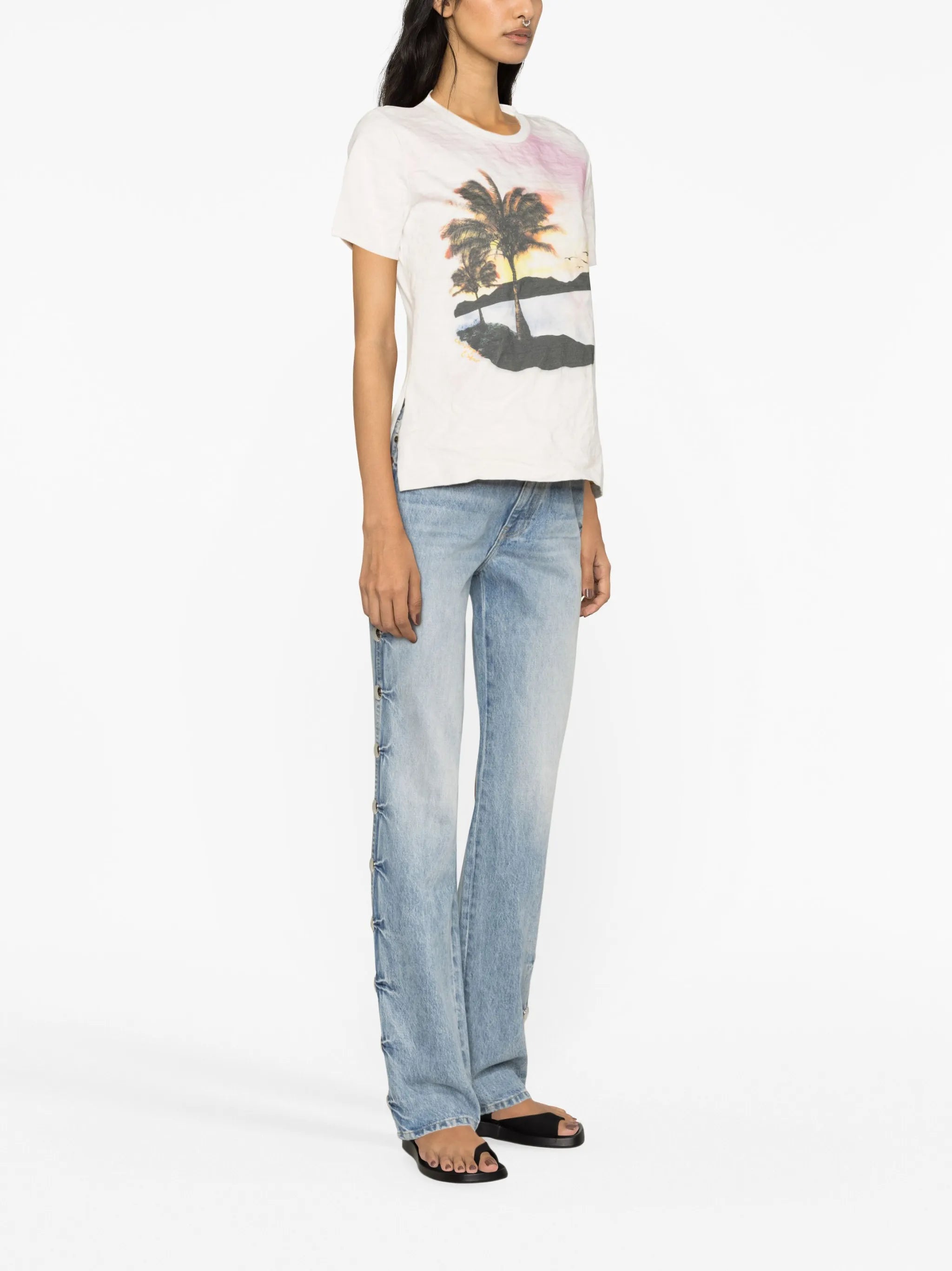 Lost Souvenir-print crushed cotton T-shirt
