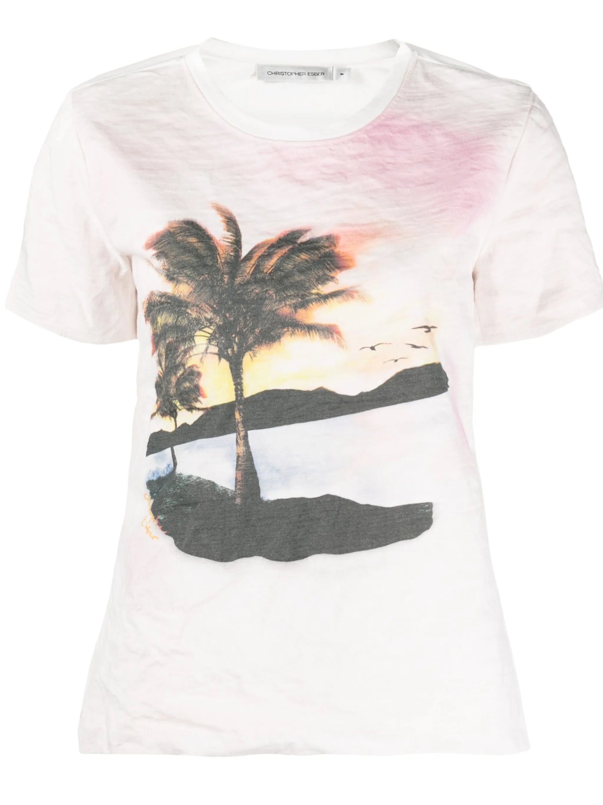 Lost Souvenir-print crushed cotton T-shirt