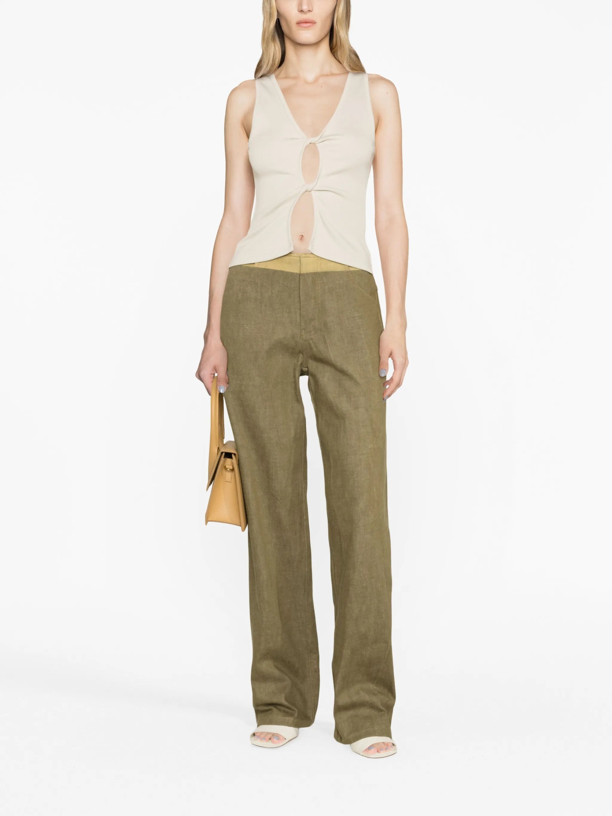 open twist tank top