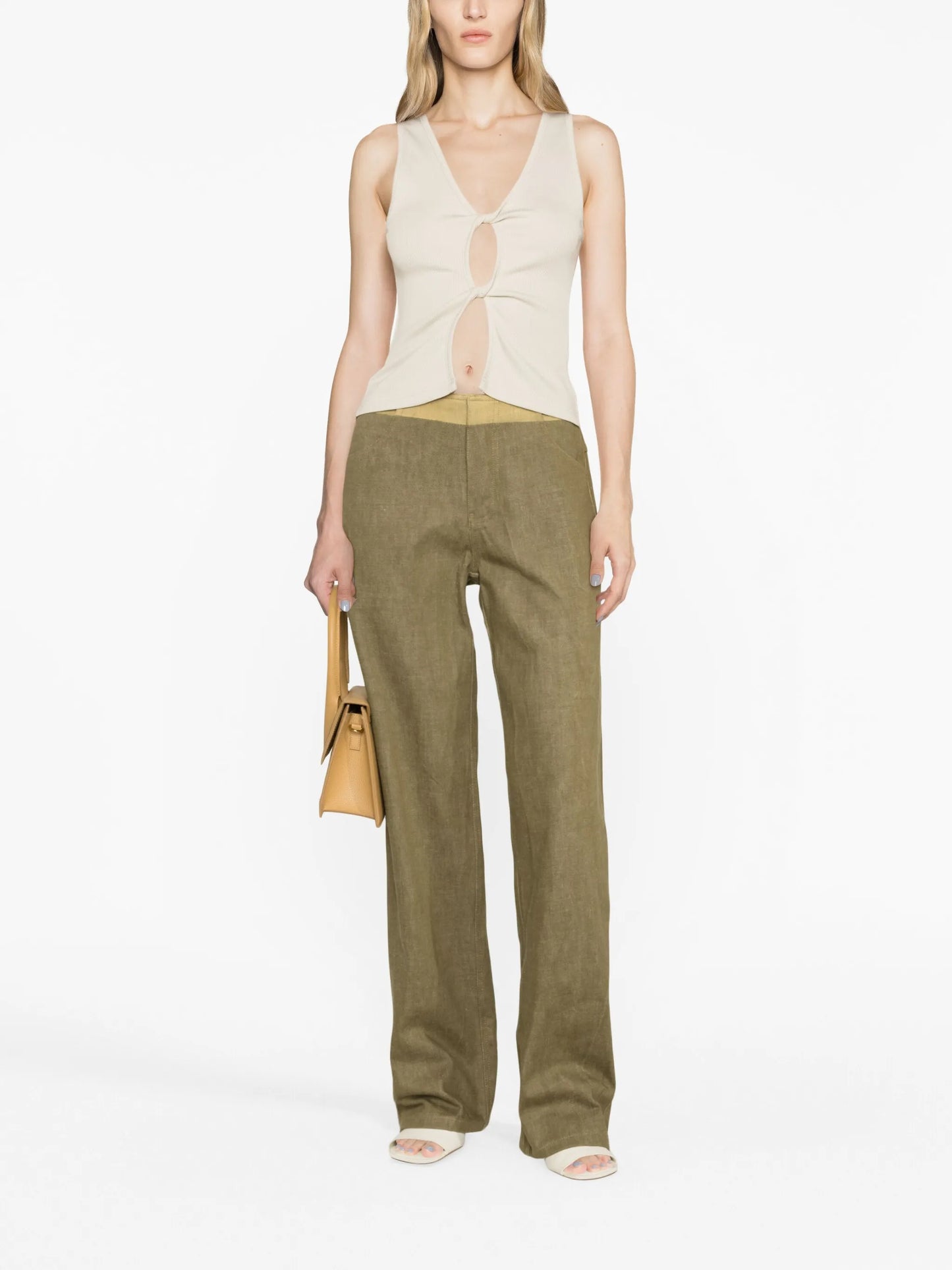open twist tank top
