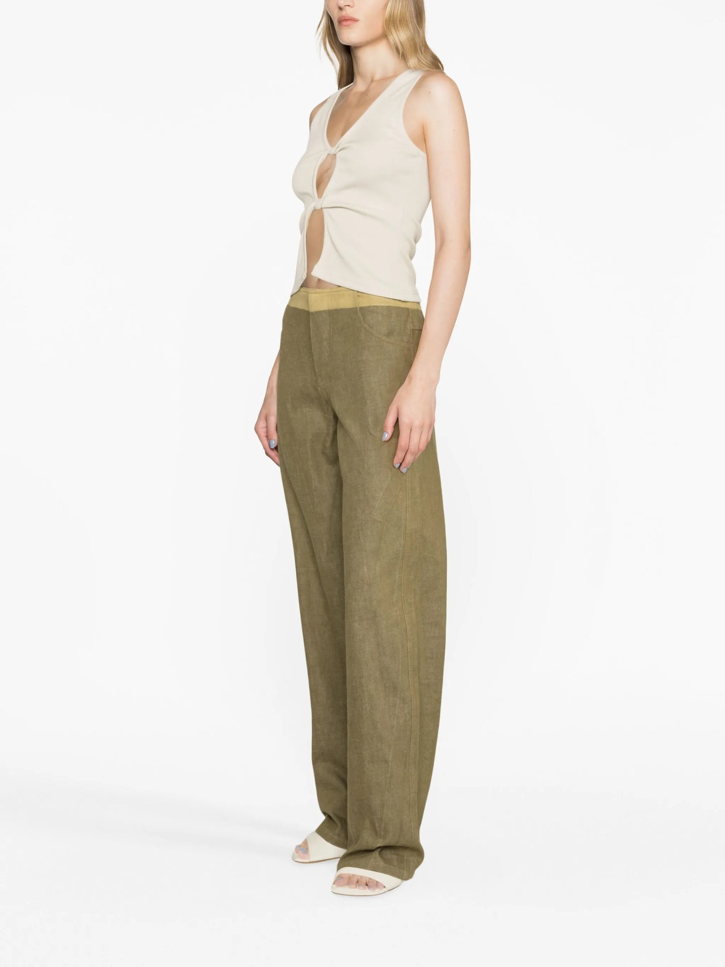 open twist tank top