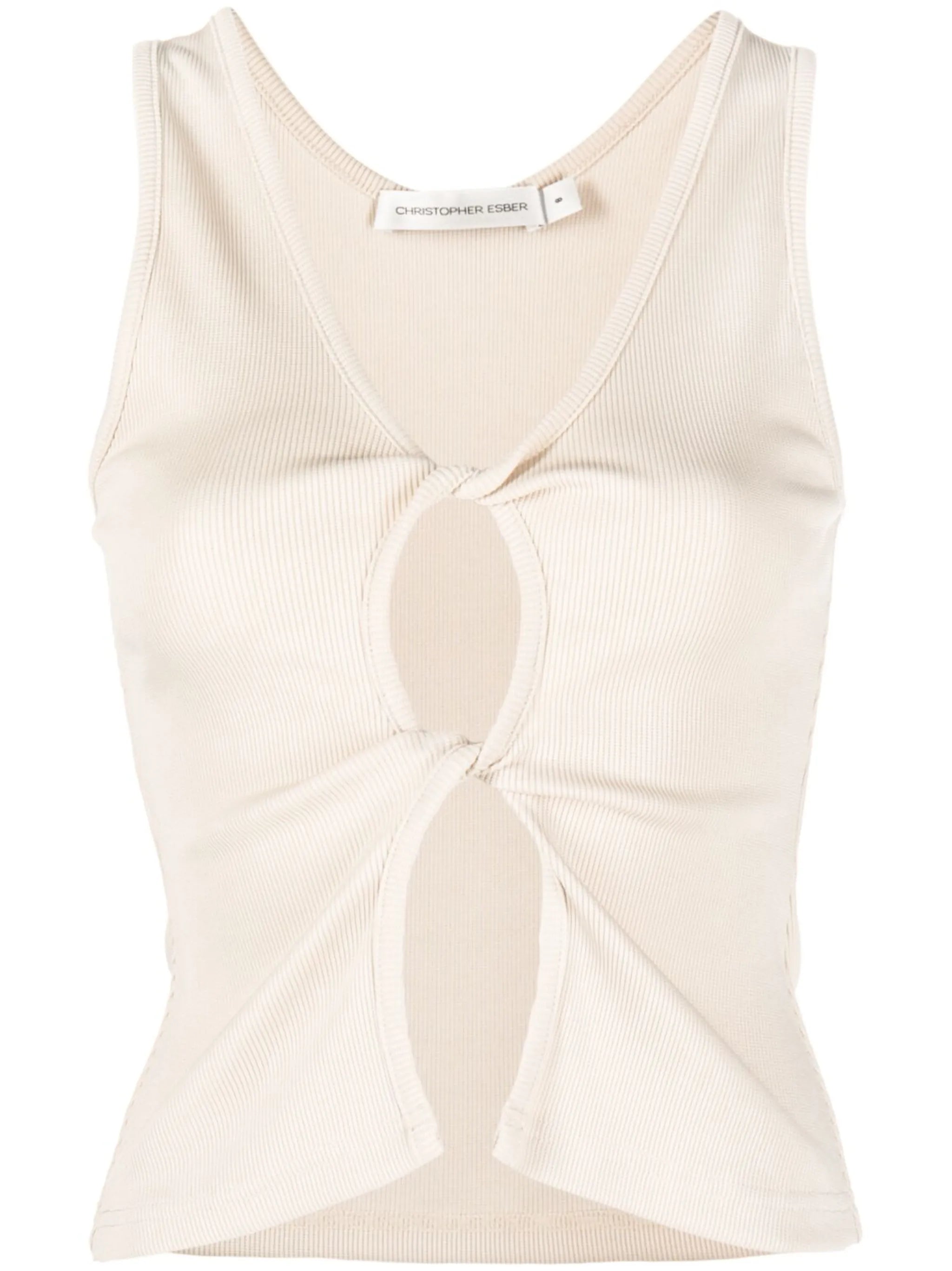 open twist tank top