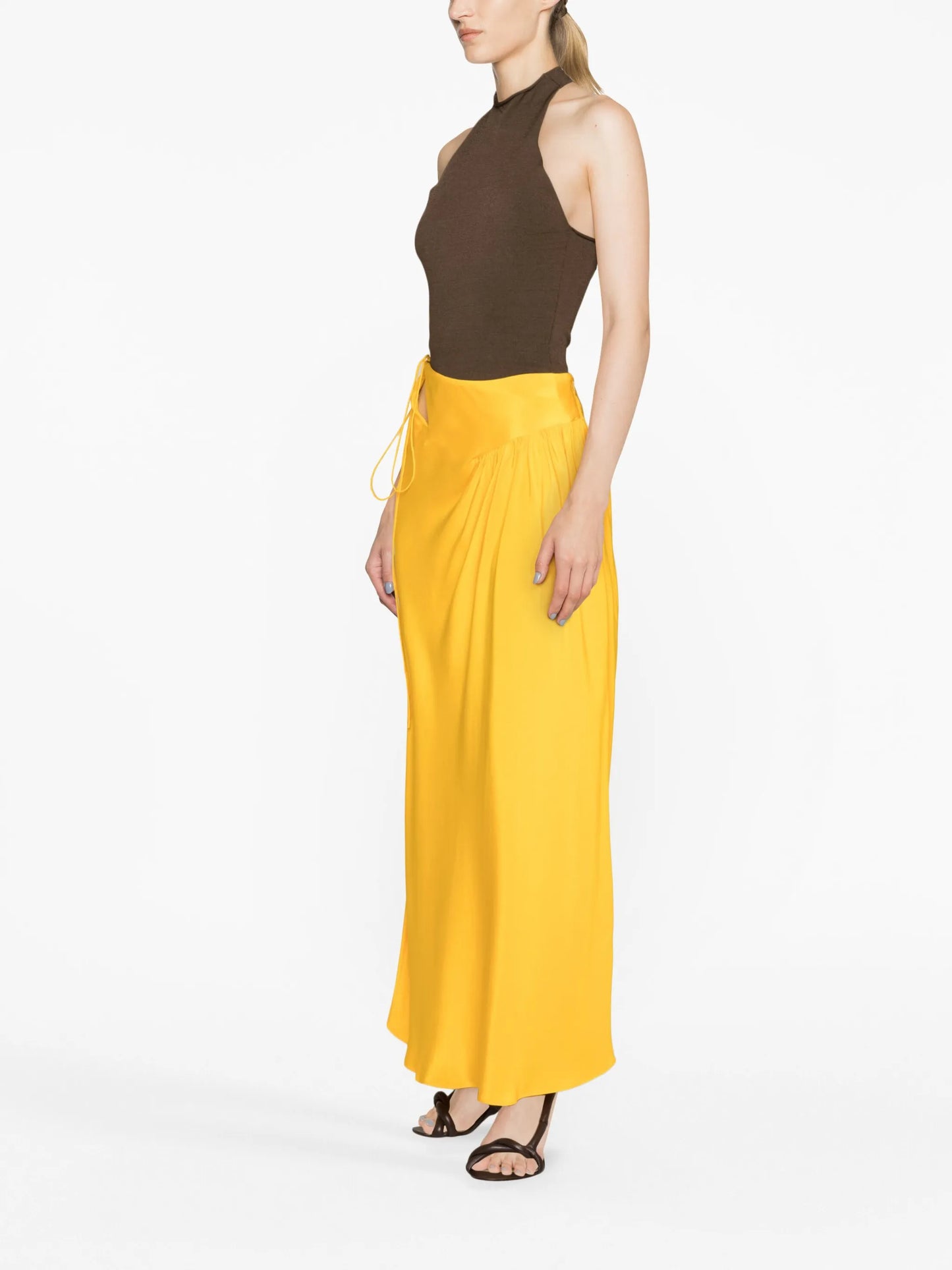 Triqueta asymmetric maxi skirt