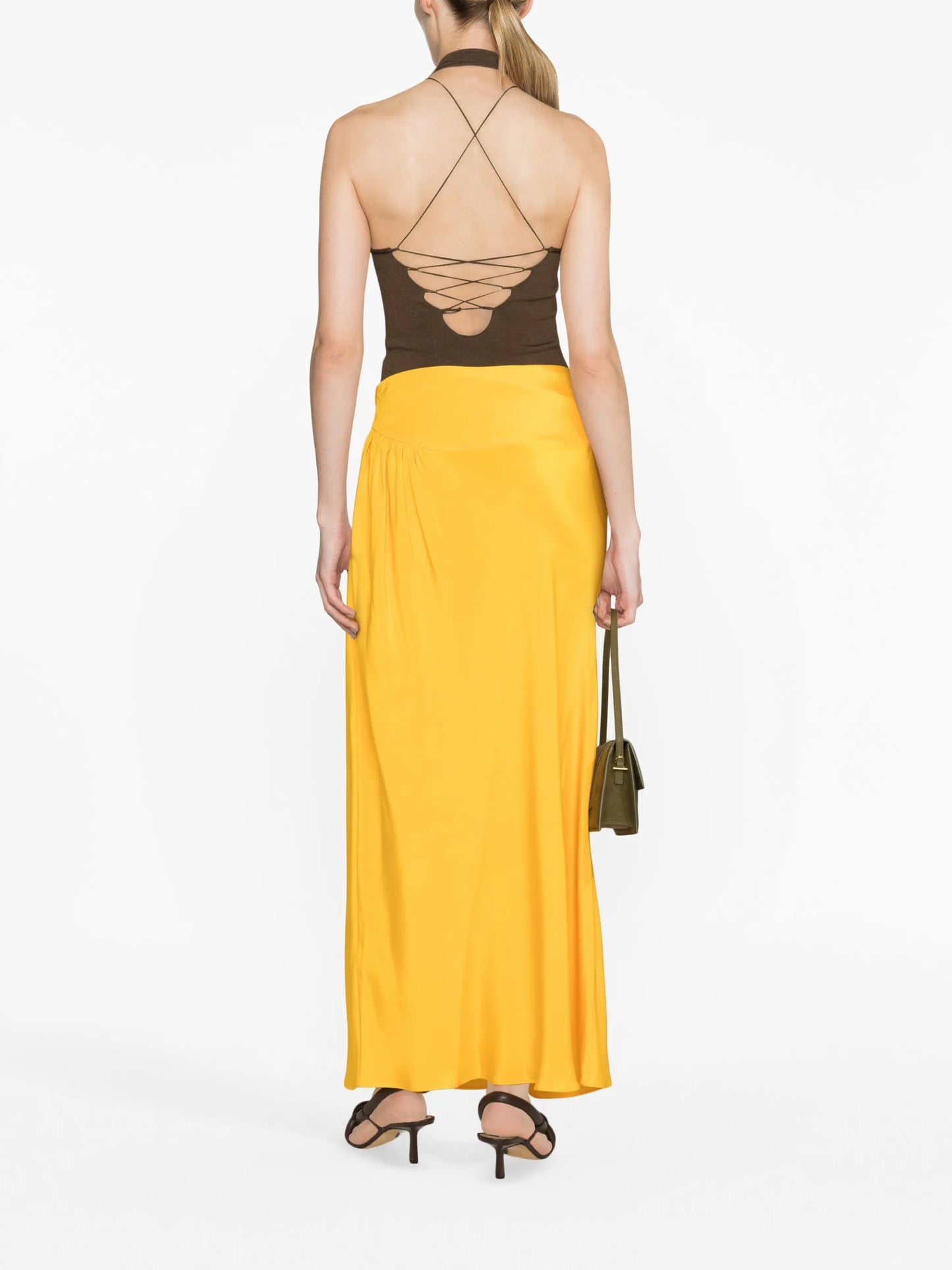 Triqueta asymmetric maxi skirt
