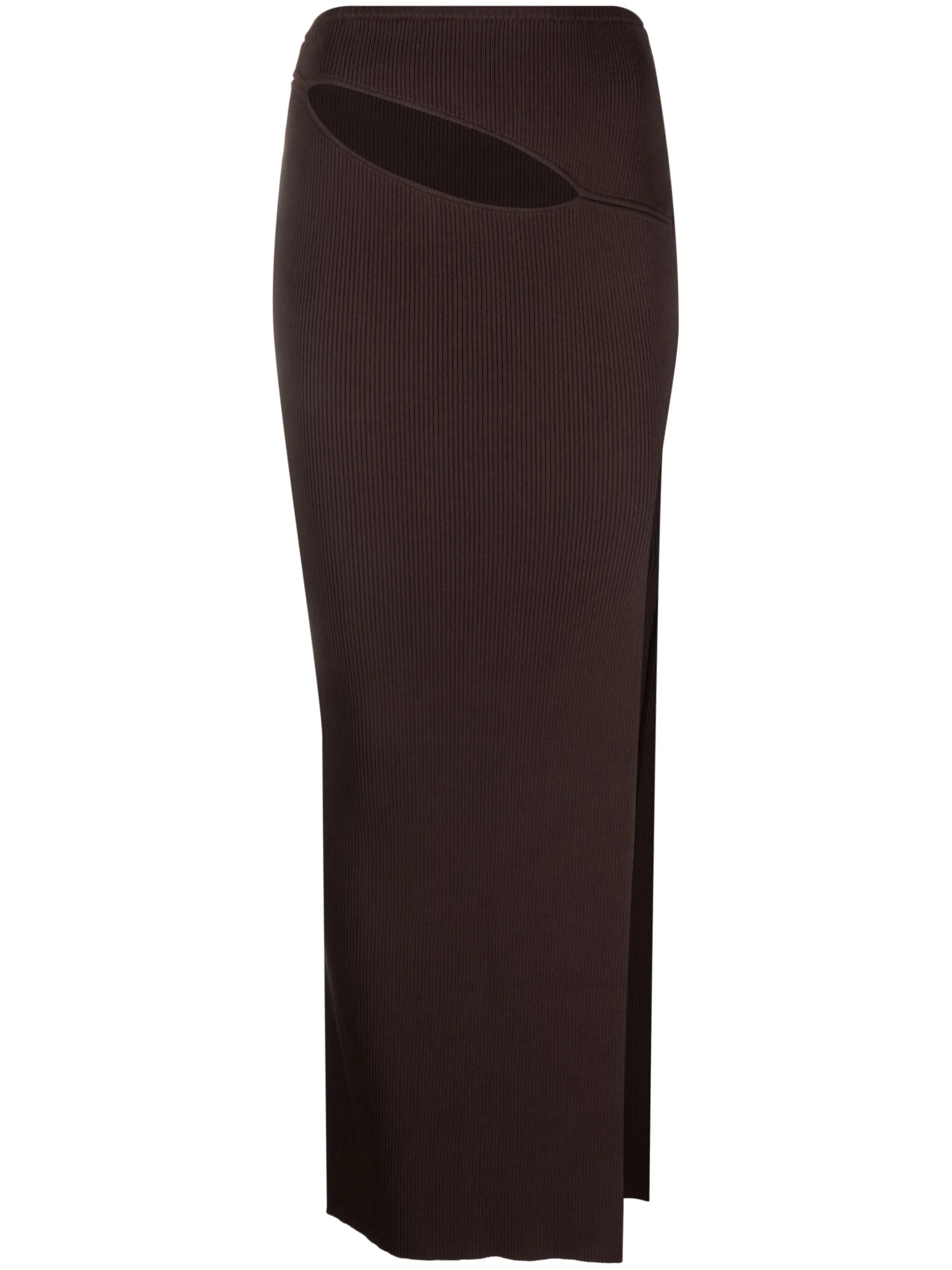 slash-detail maxi skirt