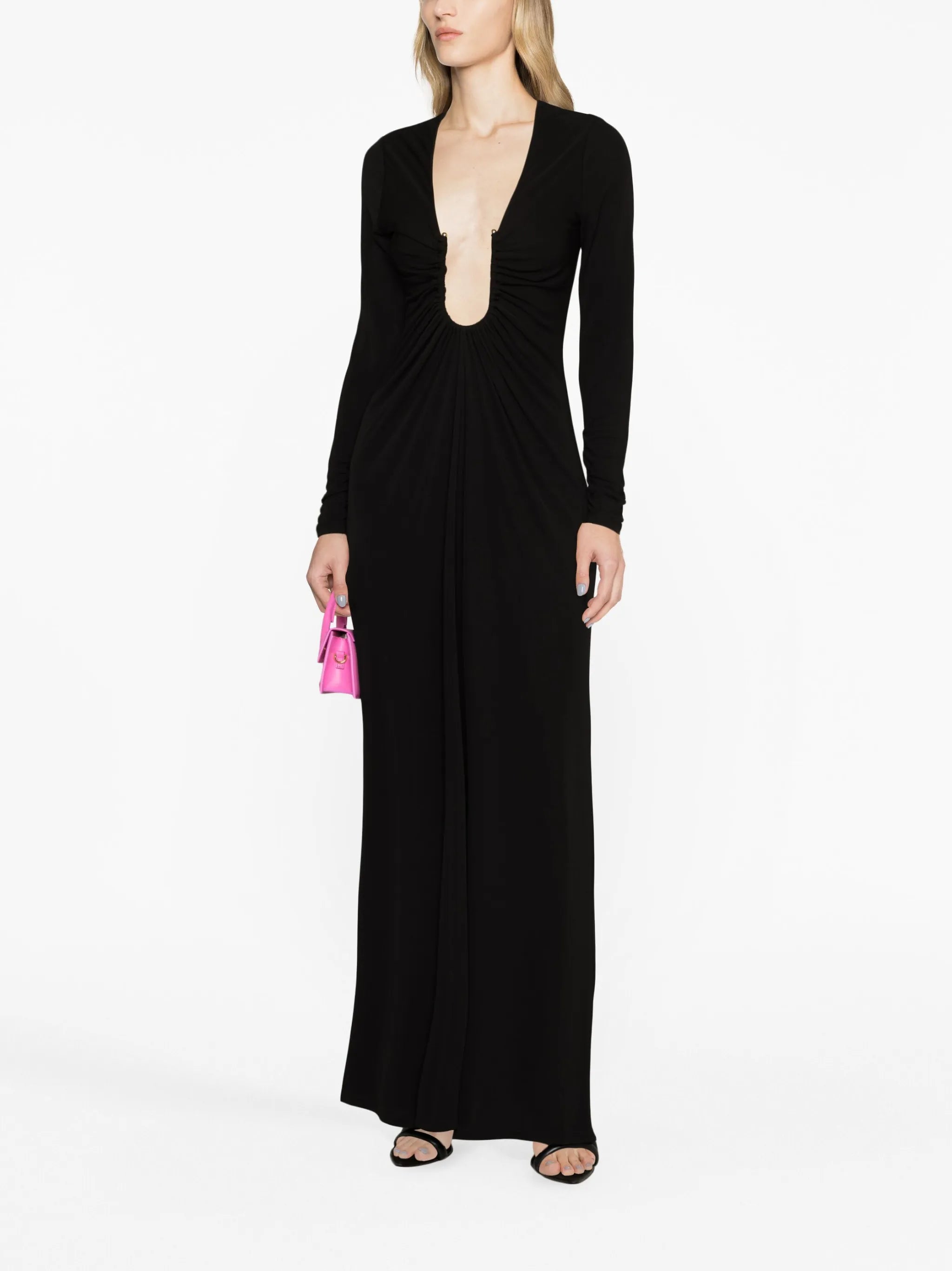 Arced Palm maxi dress