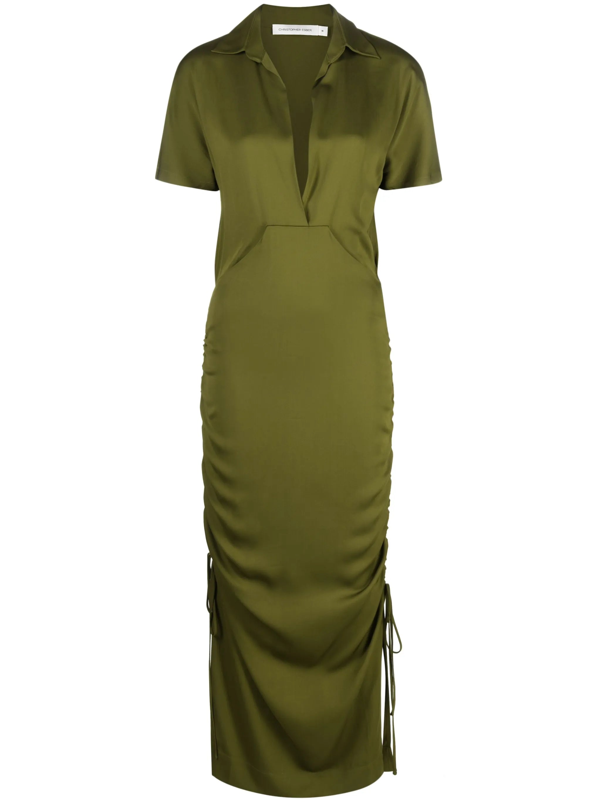 short-sleeve midi dress