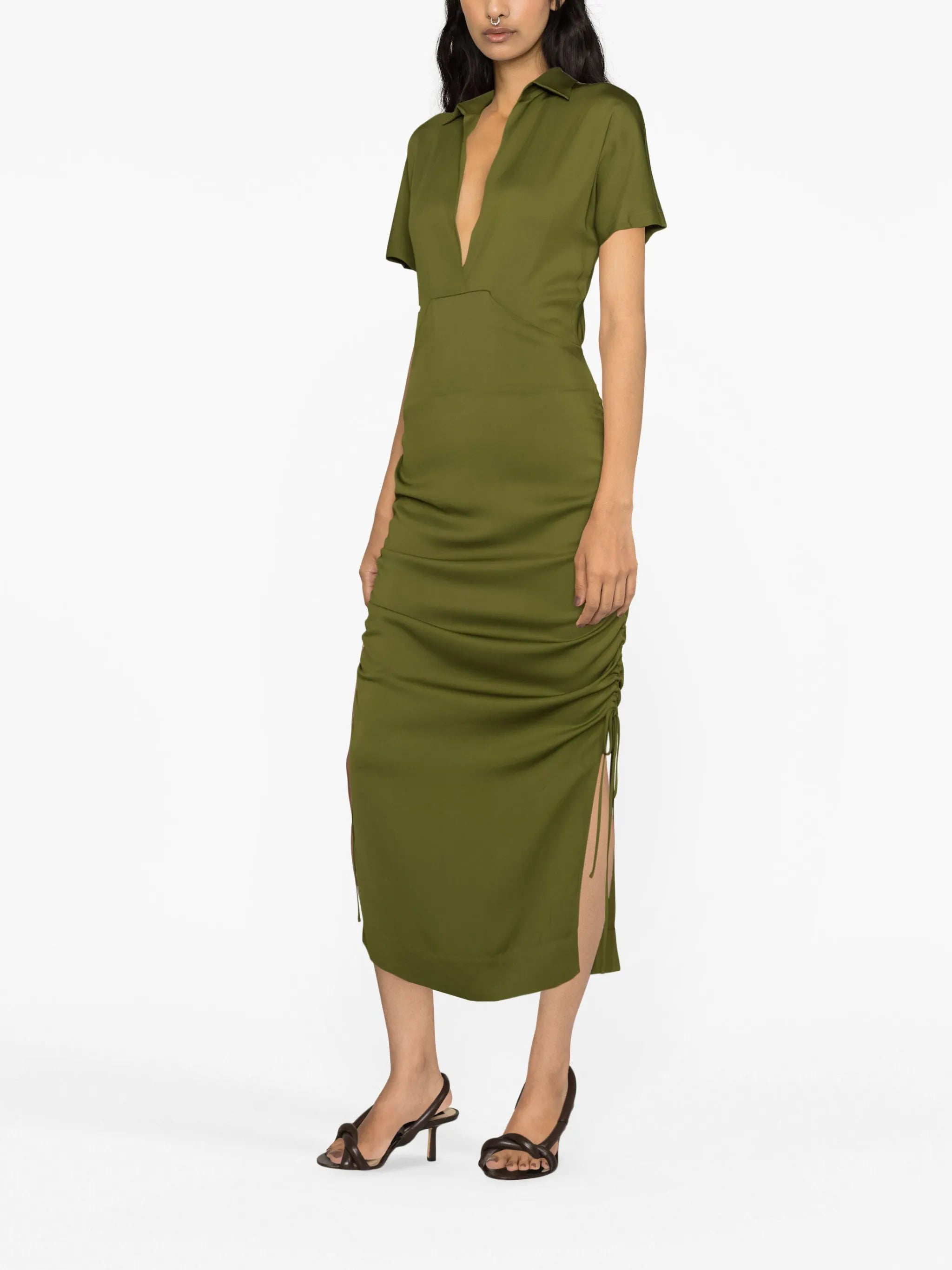 short-sleeve midi dress