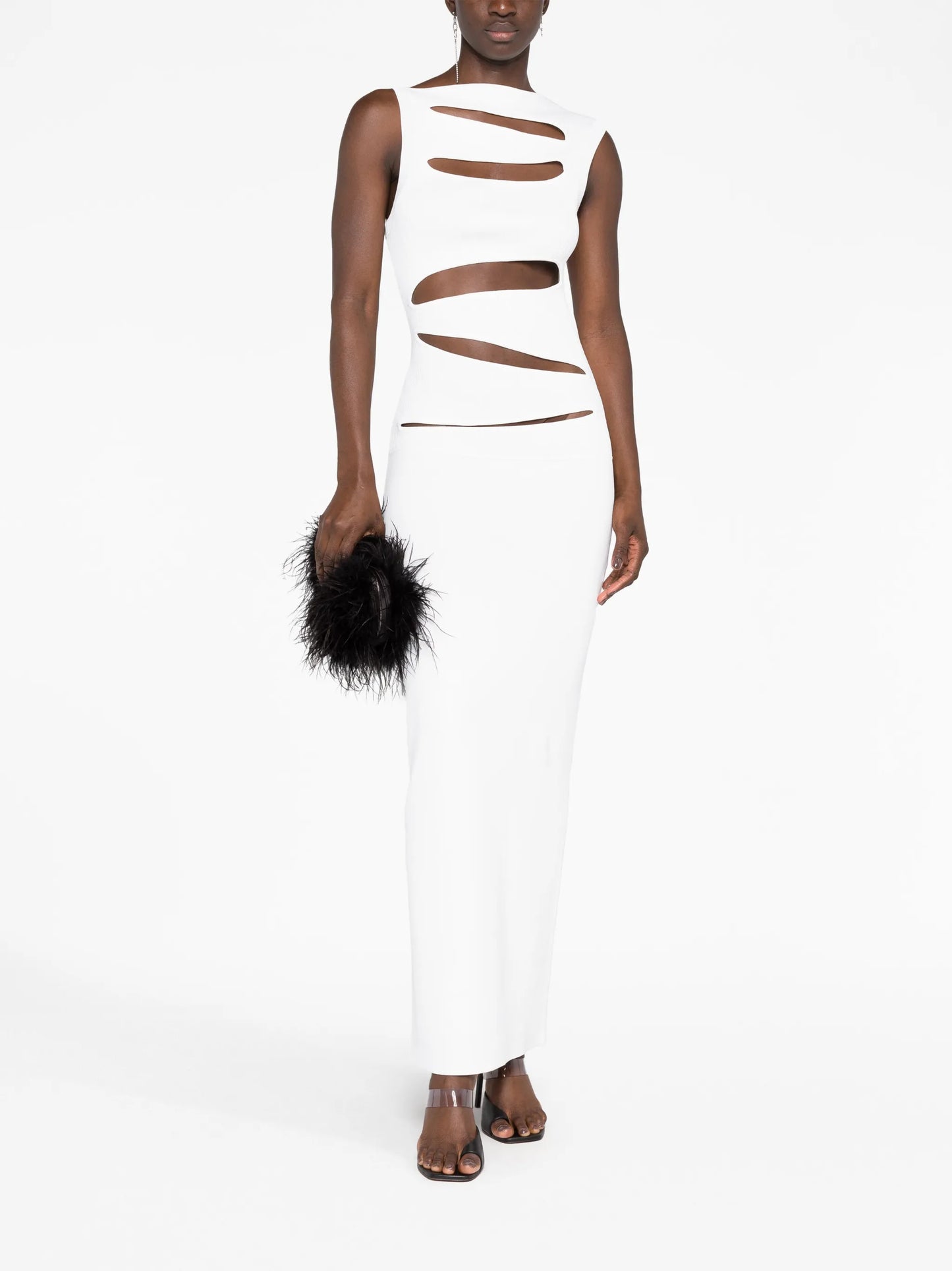 slash knit maxi dress