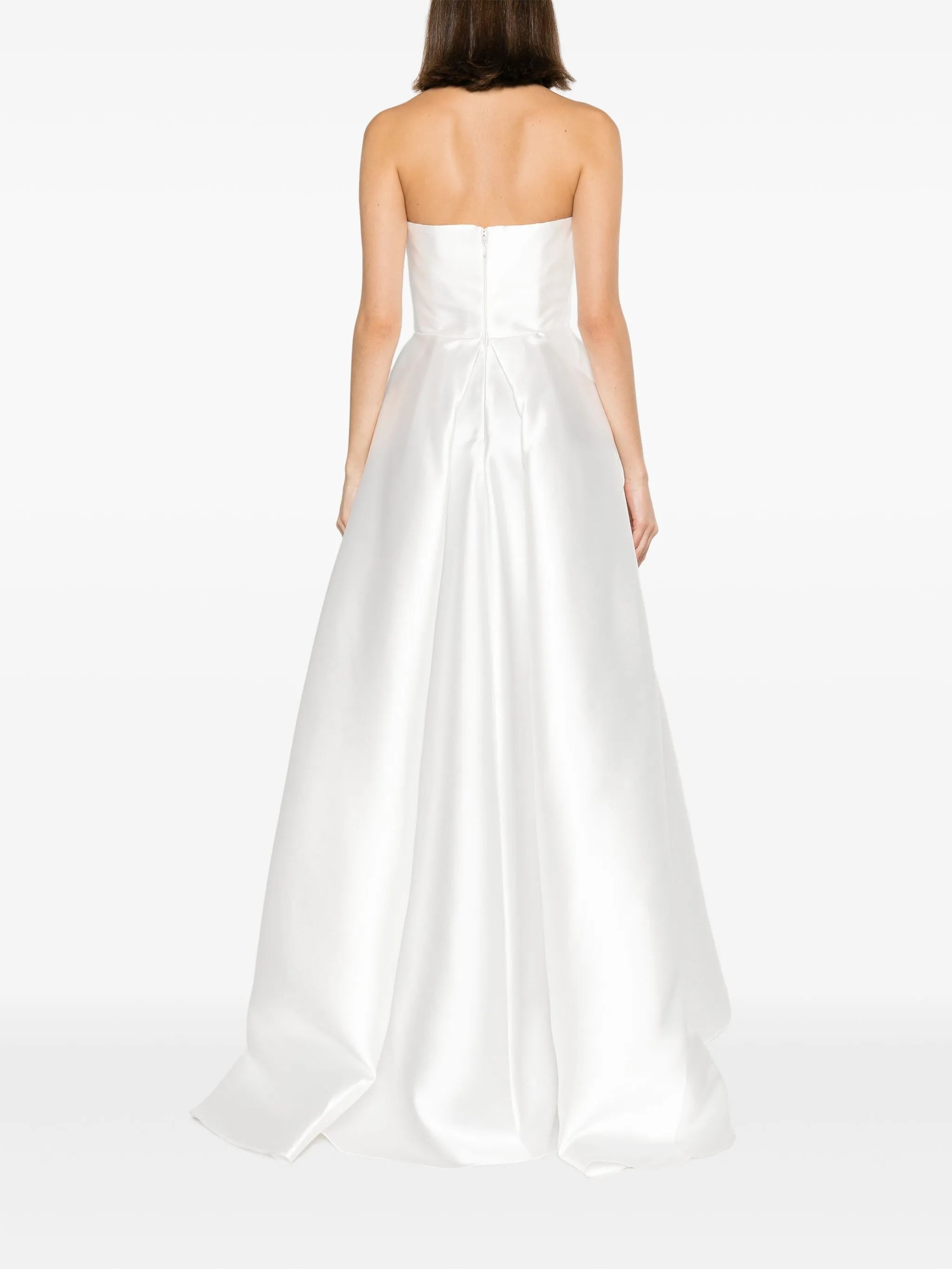Astra strapless draped jumpsuit