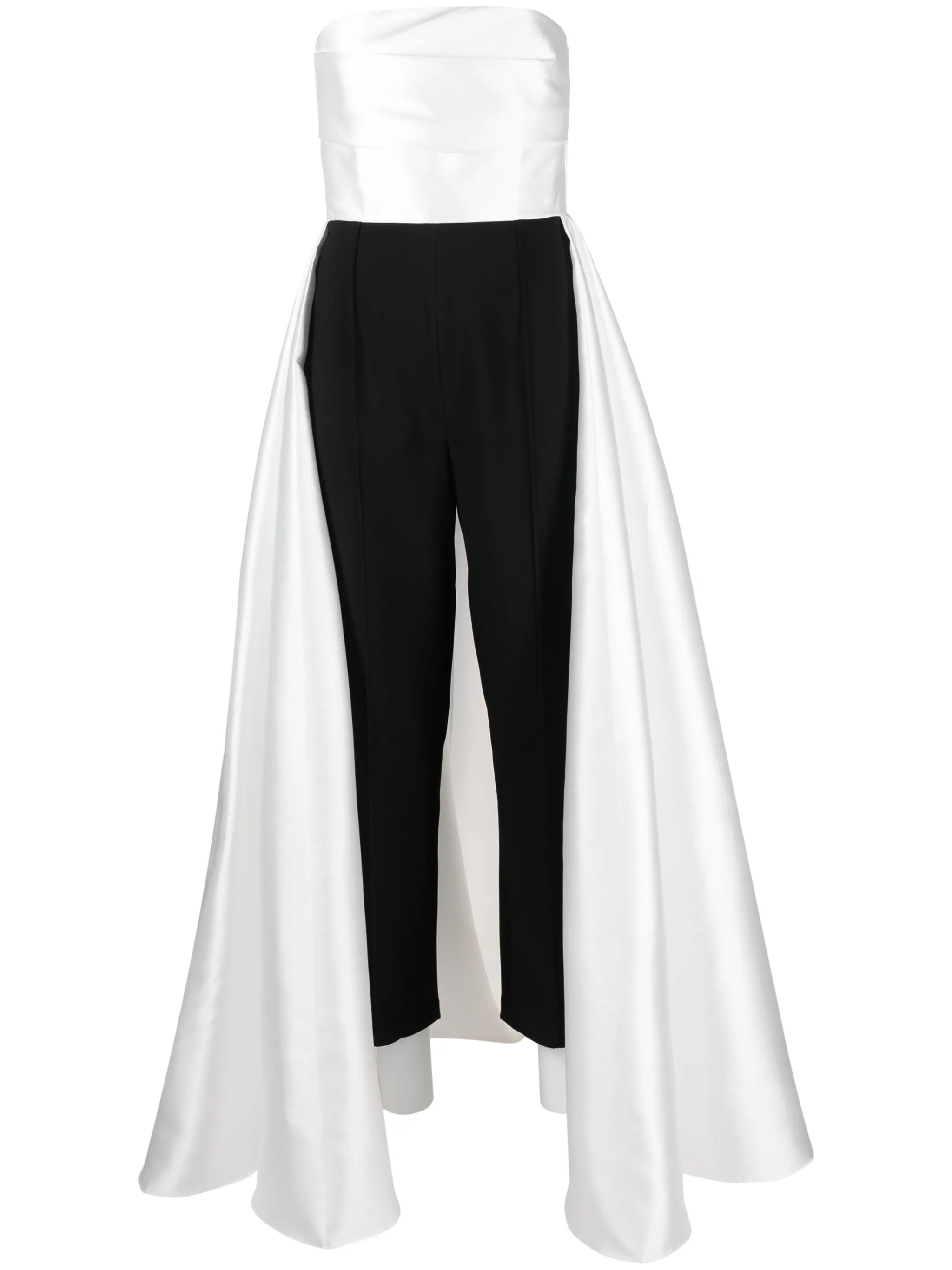 Astra strapless draped jumpsuit