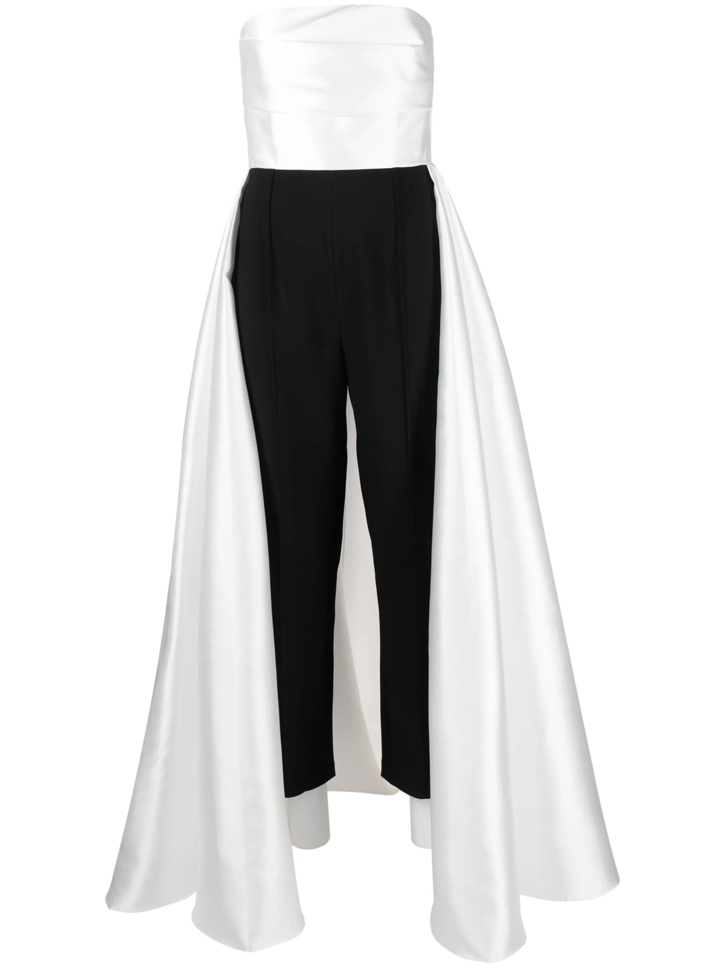 Astra strapless draped jumpsuit