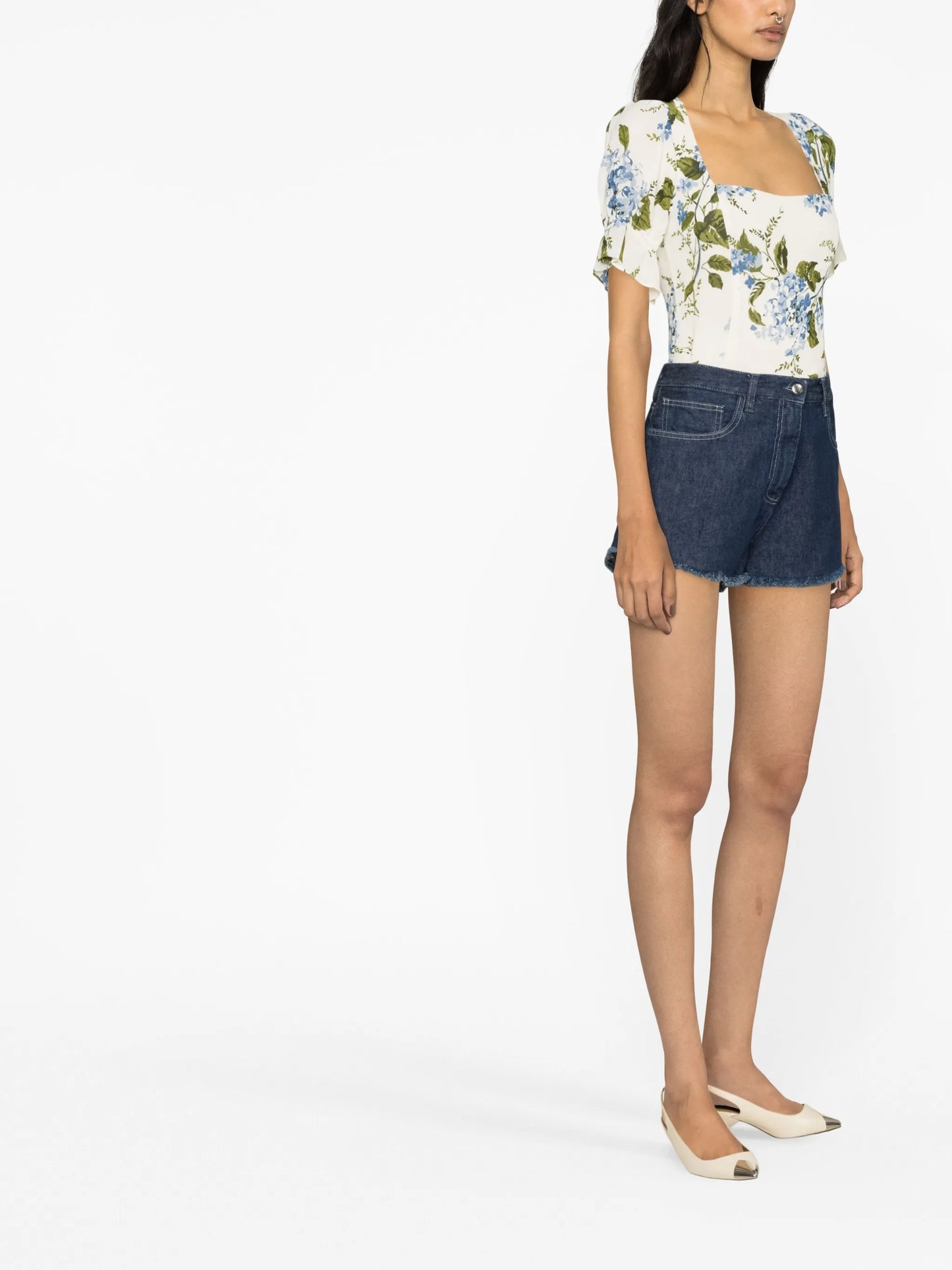 Constance floral-print top