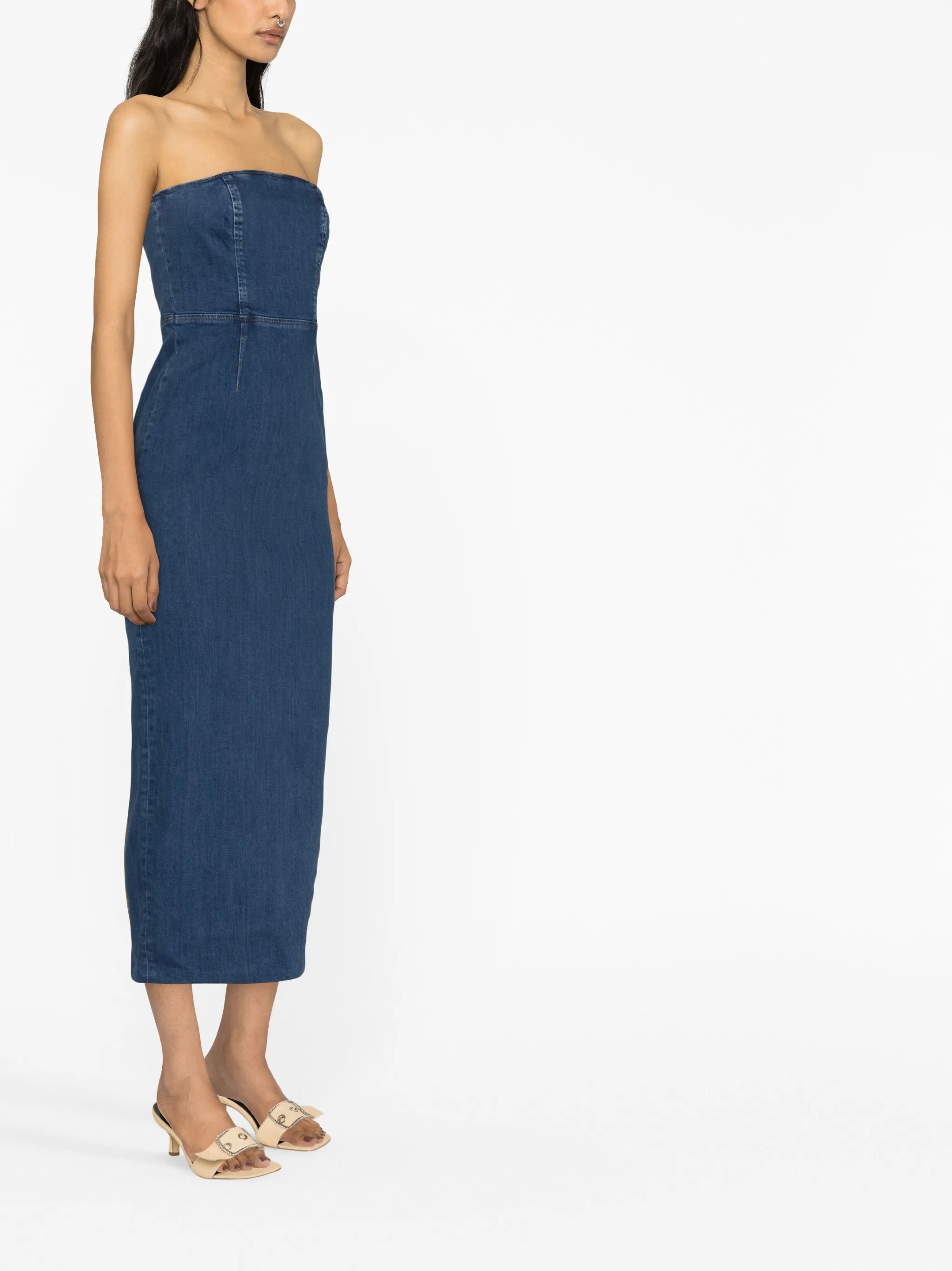 Eugenia denim strapless dress