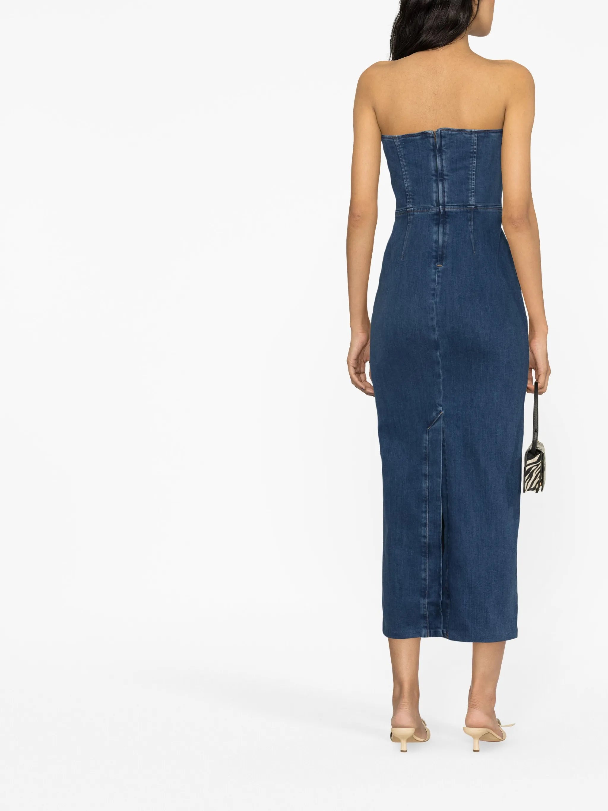 Eugenia denim strapless dress