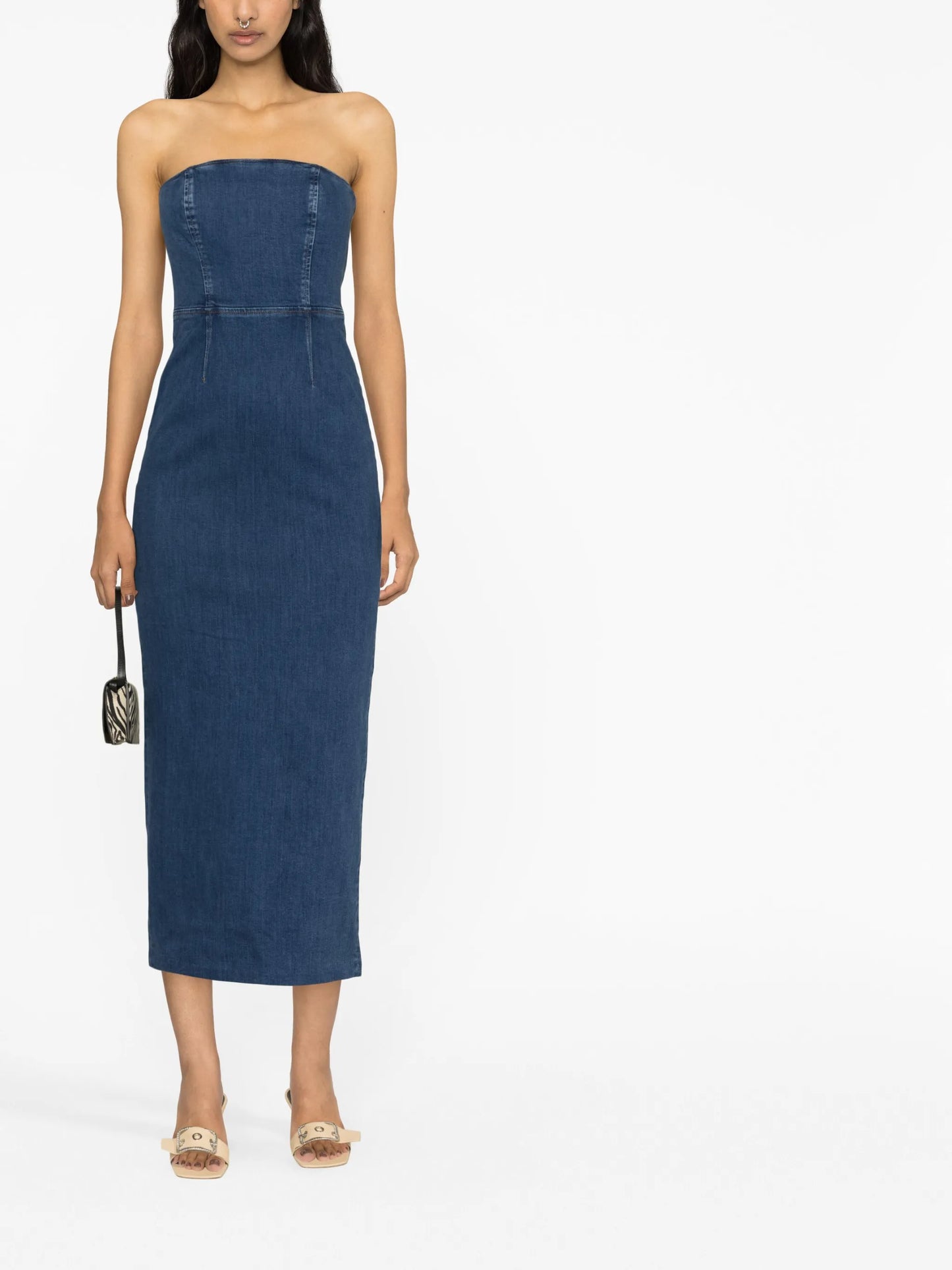 Eugenia denim strapless dress