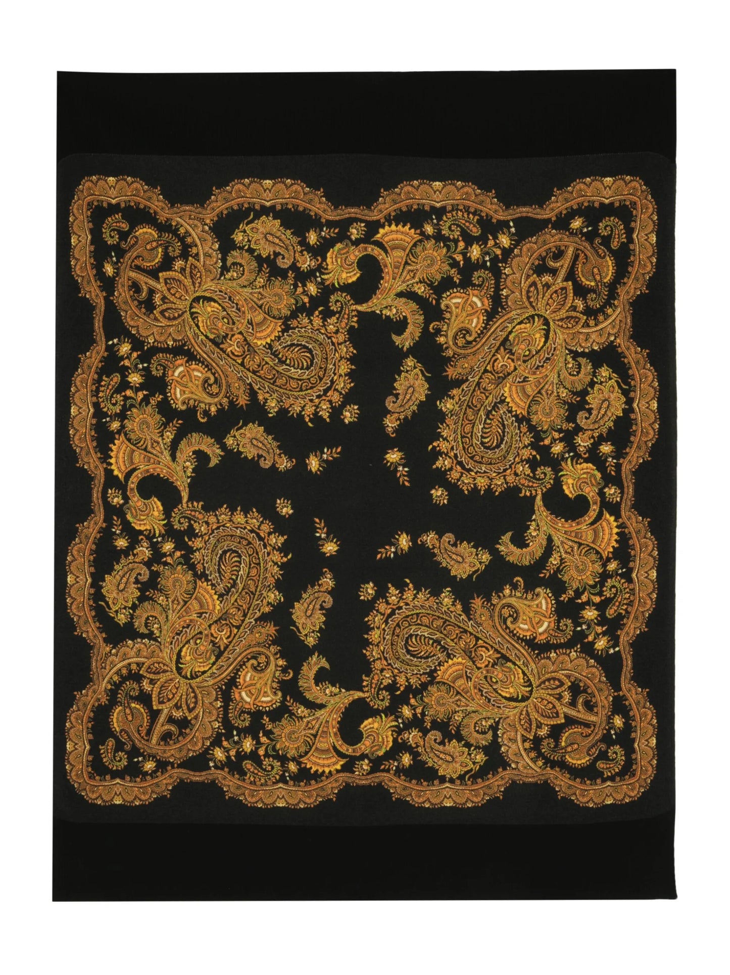 paisley-print cashmere scarf