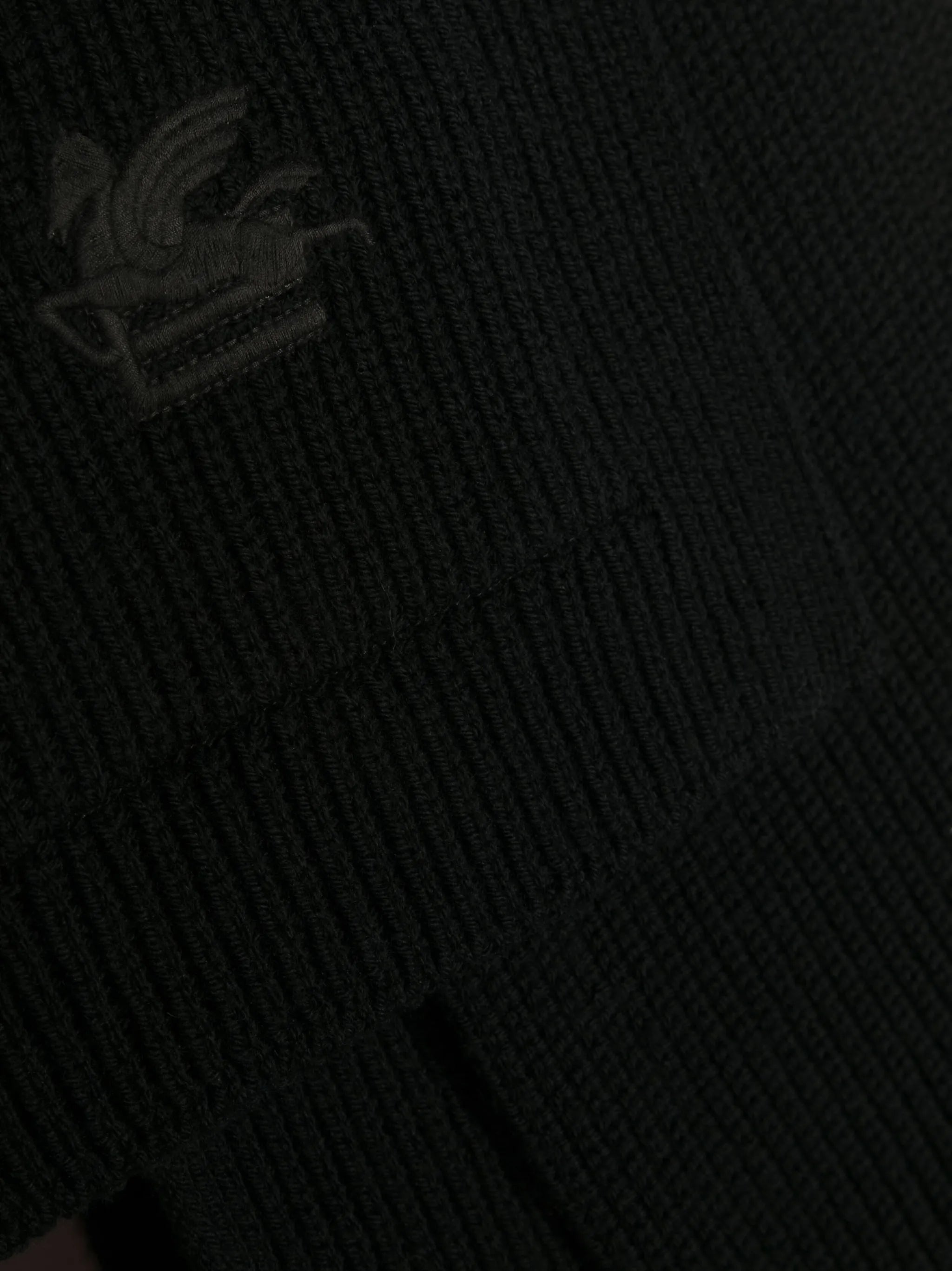 fine-knit wool scarf