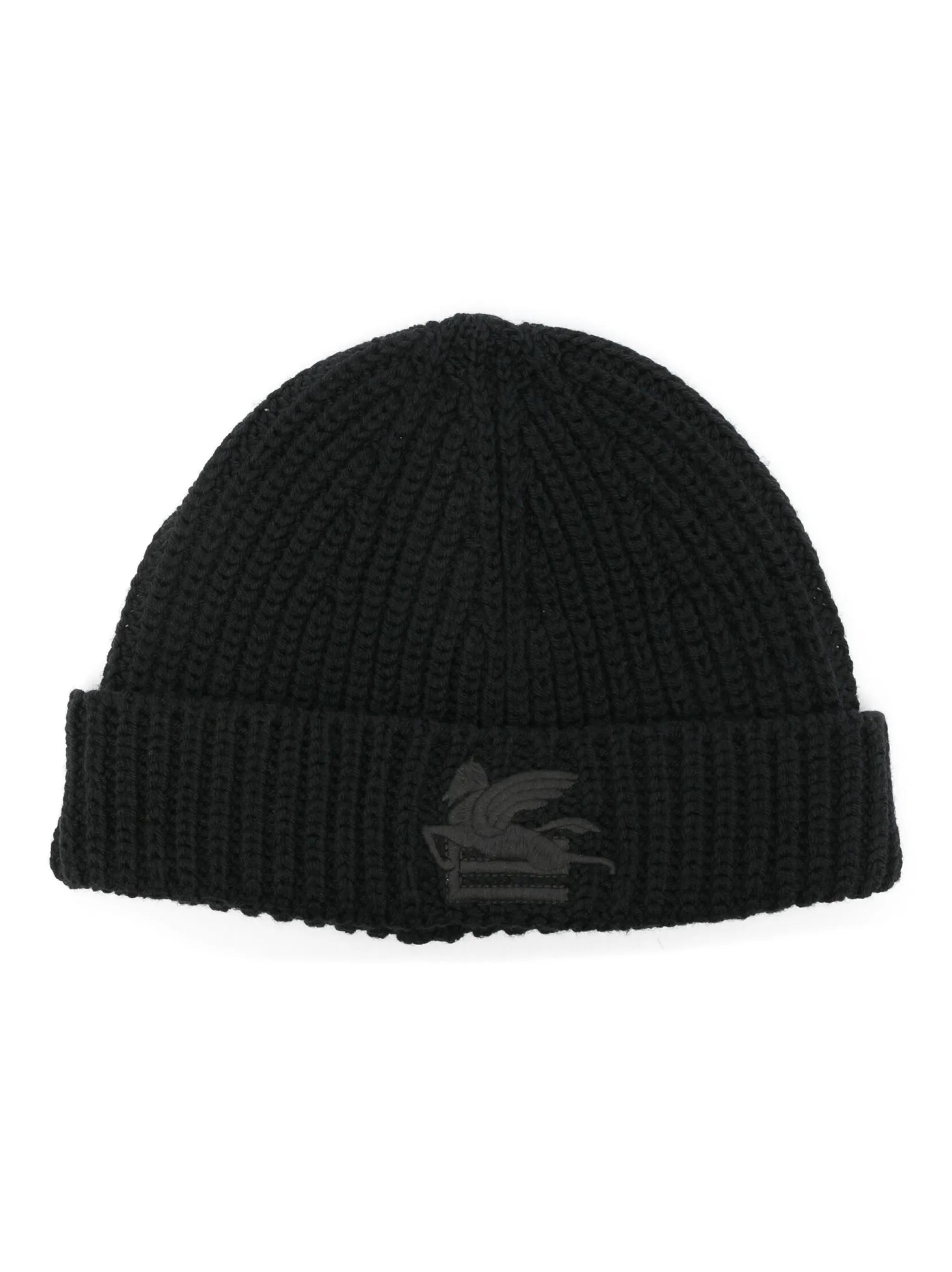 Pegaso-embroidered ribbed beanie