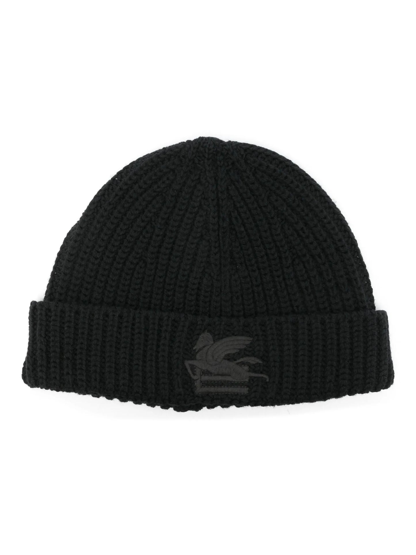 Pegaso-embroidered ribbed beanie