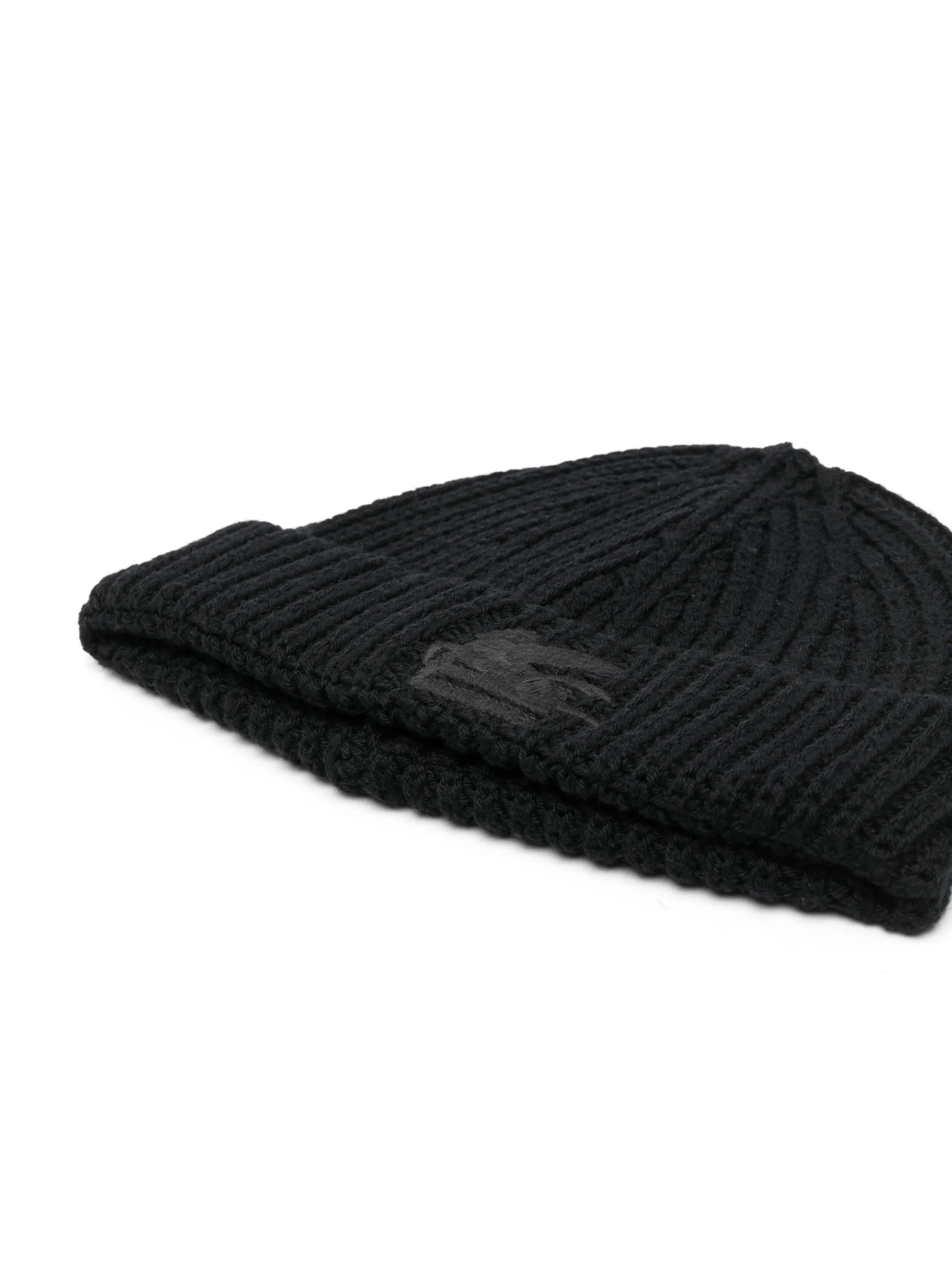 Pegaso-embroidered ribbed beanie