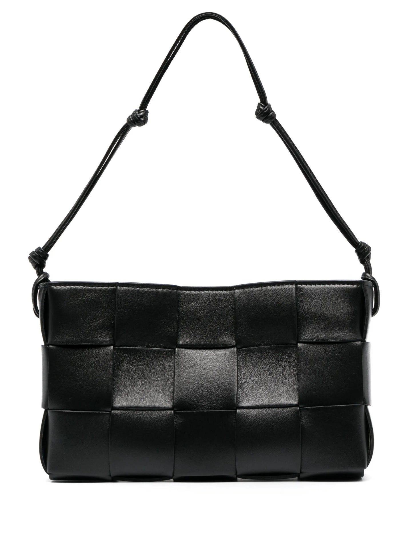 Cassette Intreccio-leather shoulder bag