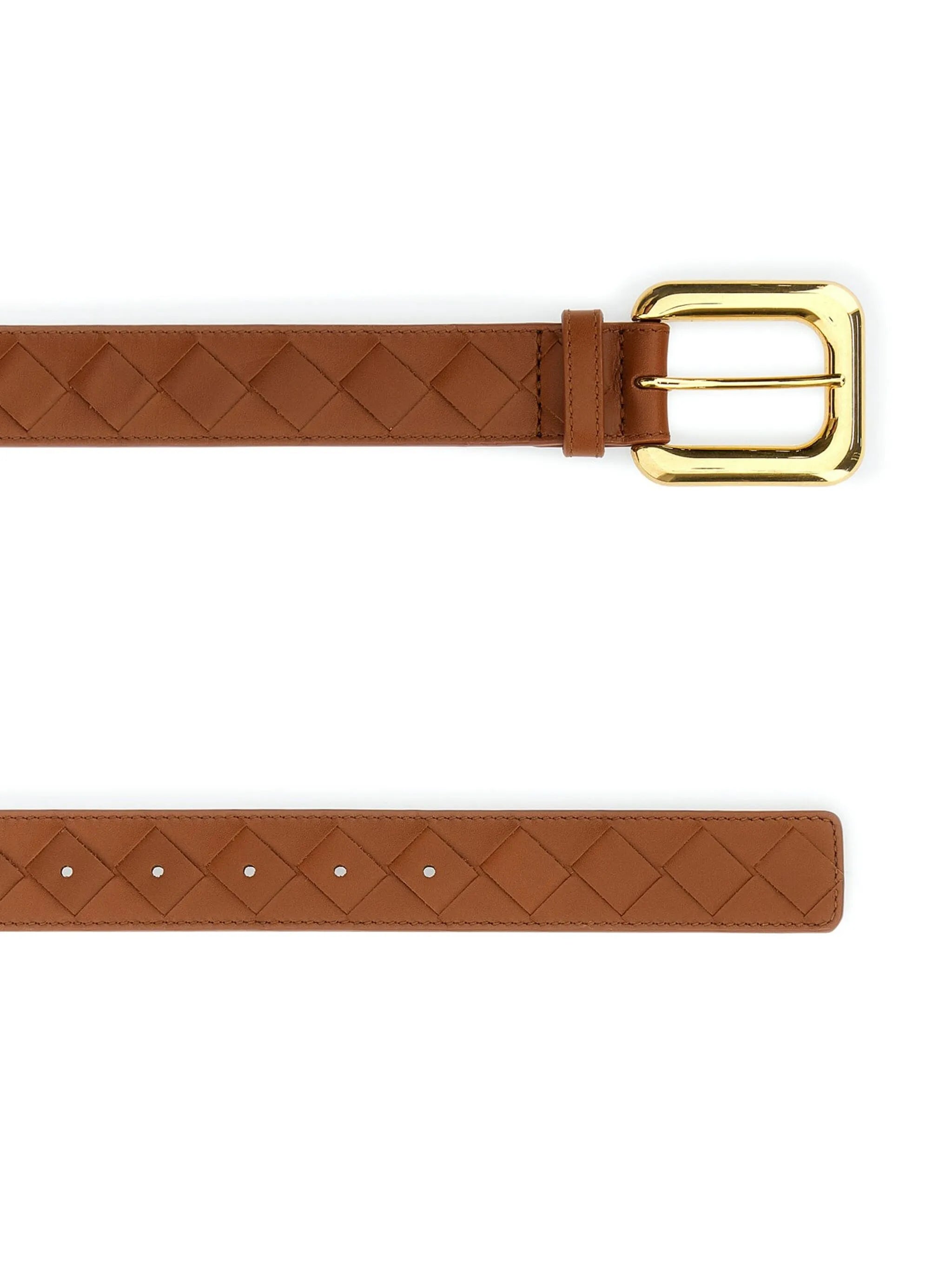 Intrecciato leather belt