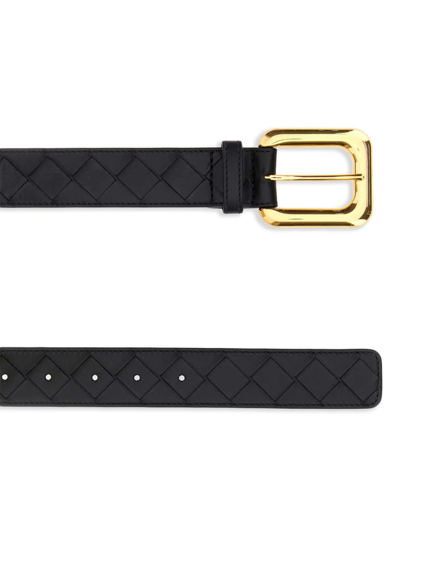 Intrecciato leather belt