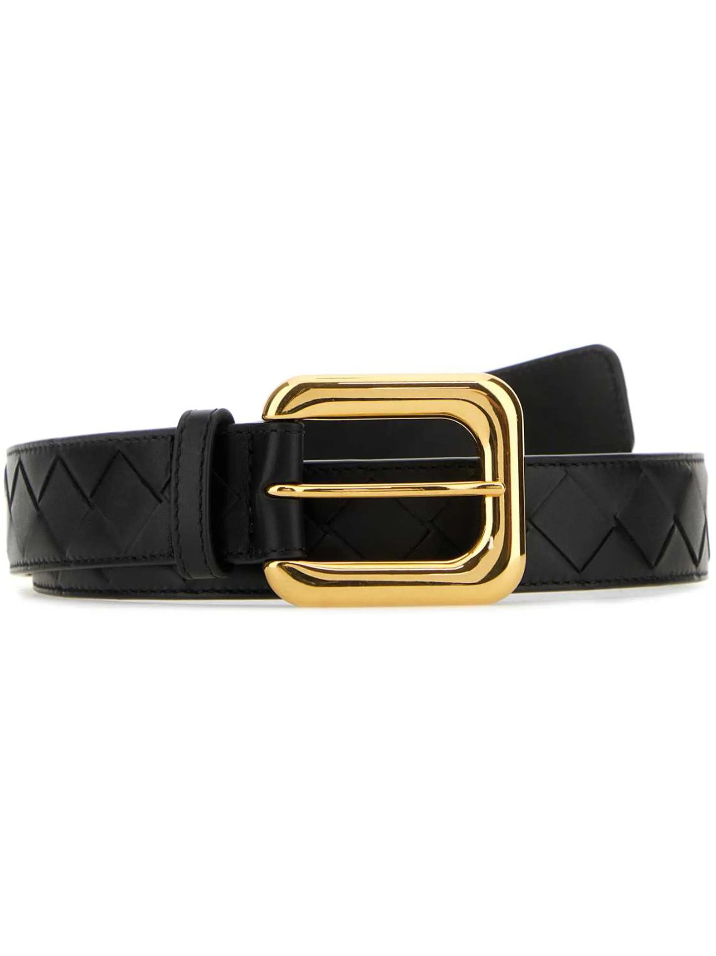 Intrecciato leather belt
