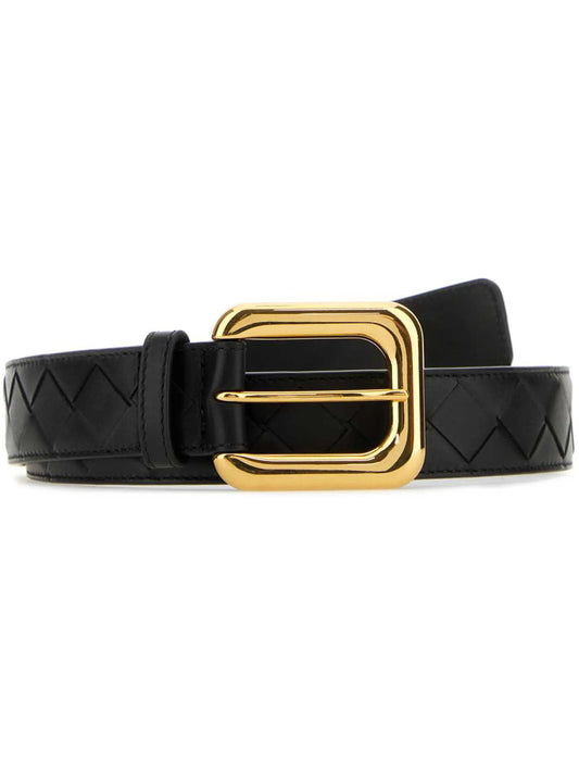 Intrecciato leather belt