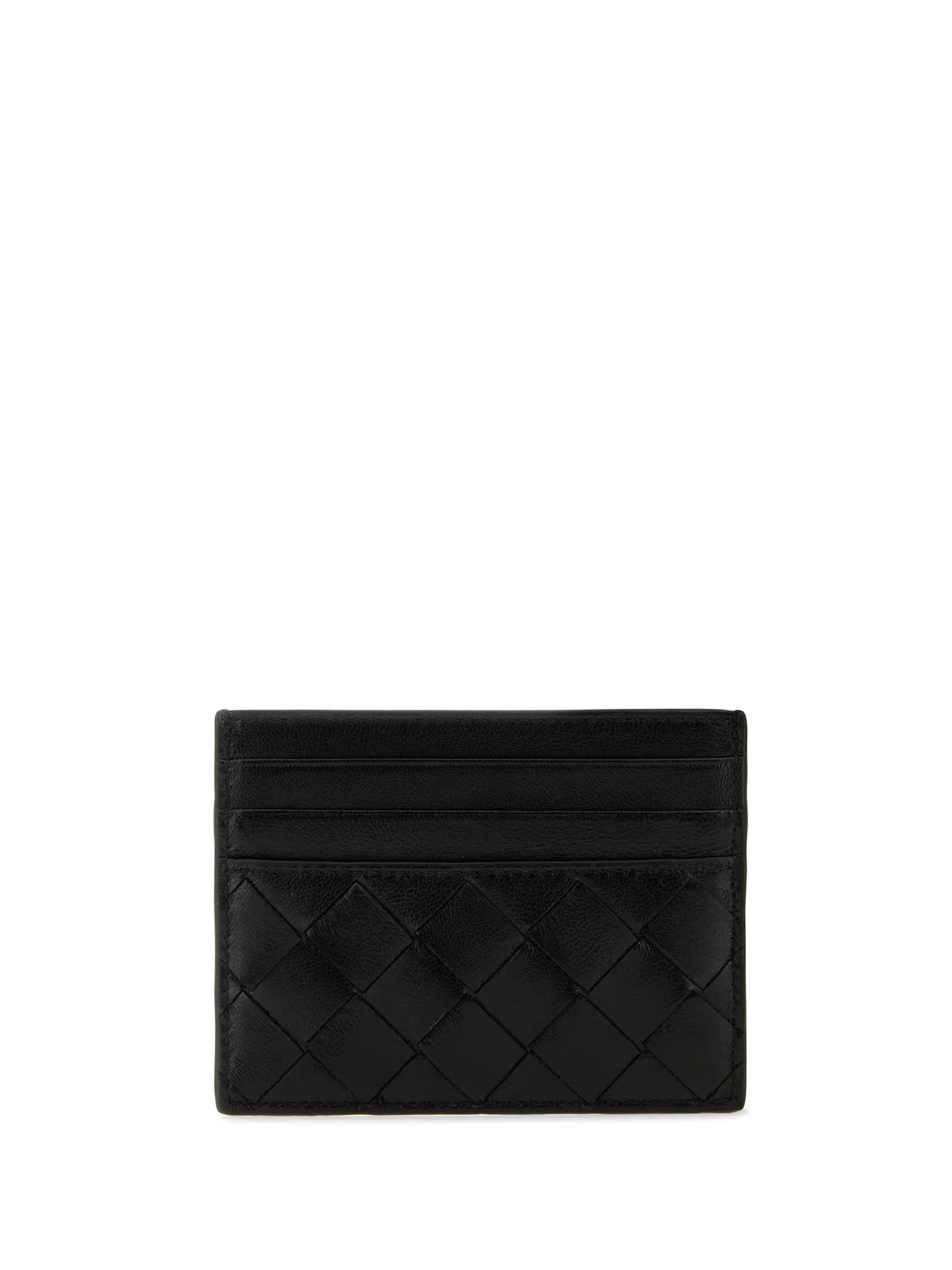 Intrecciato leather cardholder