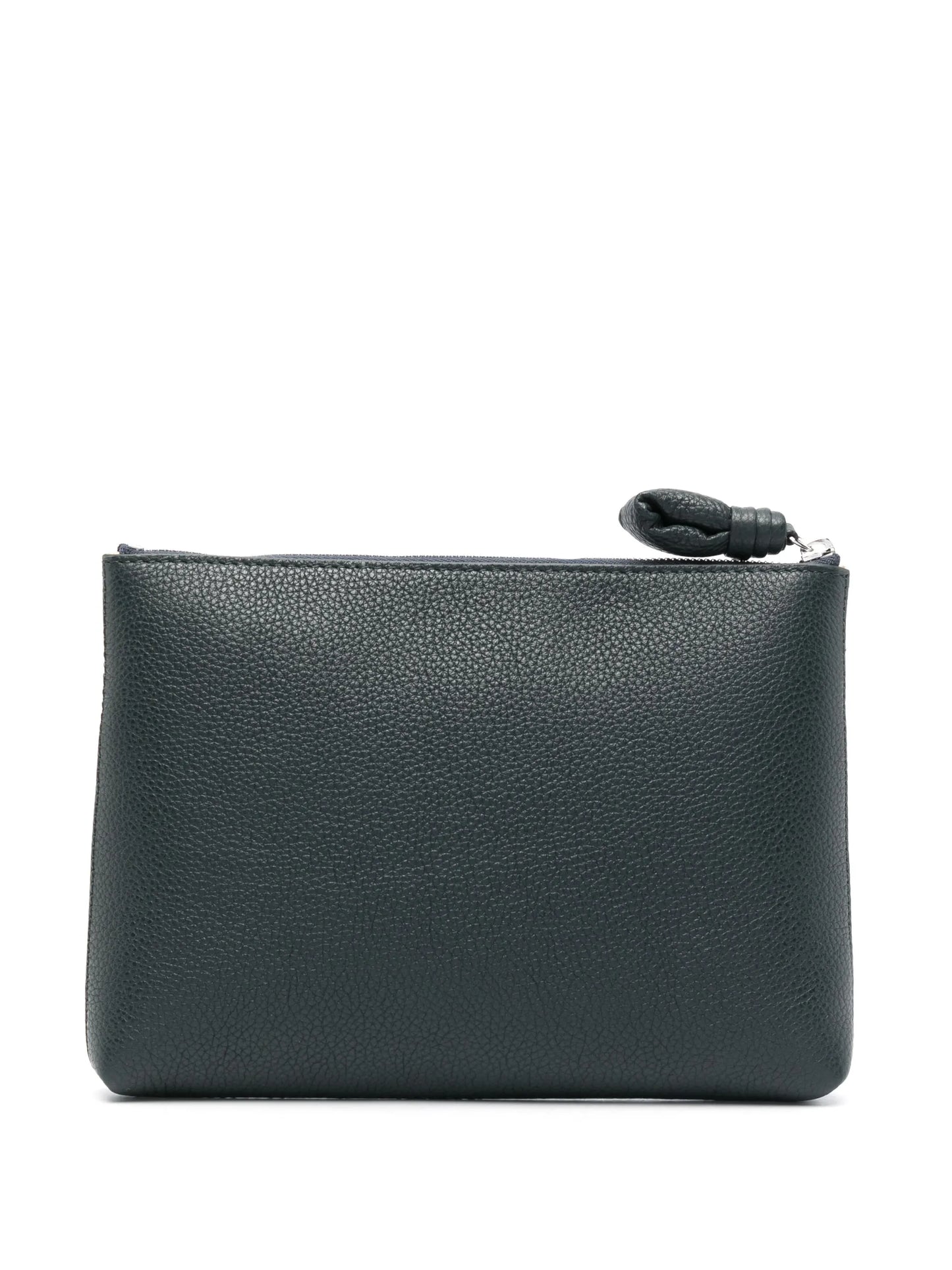 logo-debossed leather makeup bag