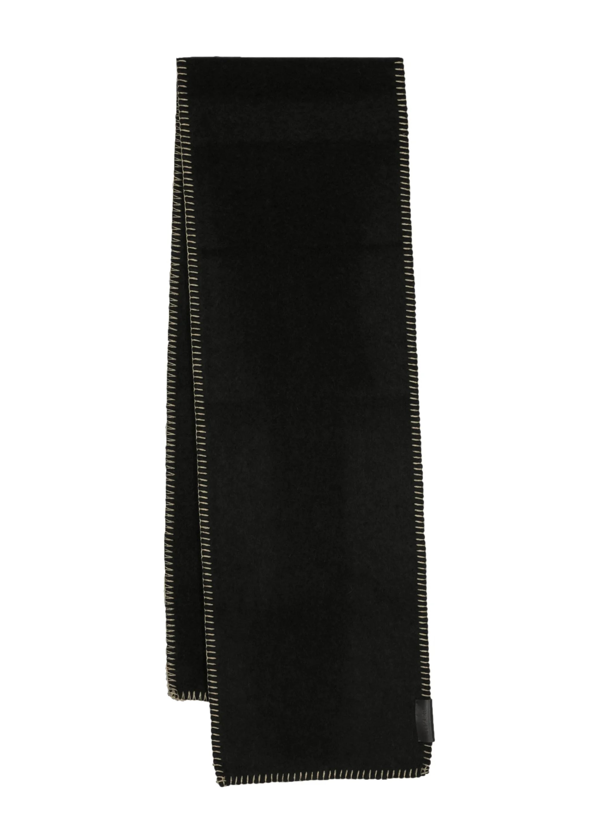 Cocotte logo-patch knitted scarf