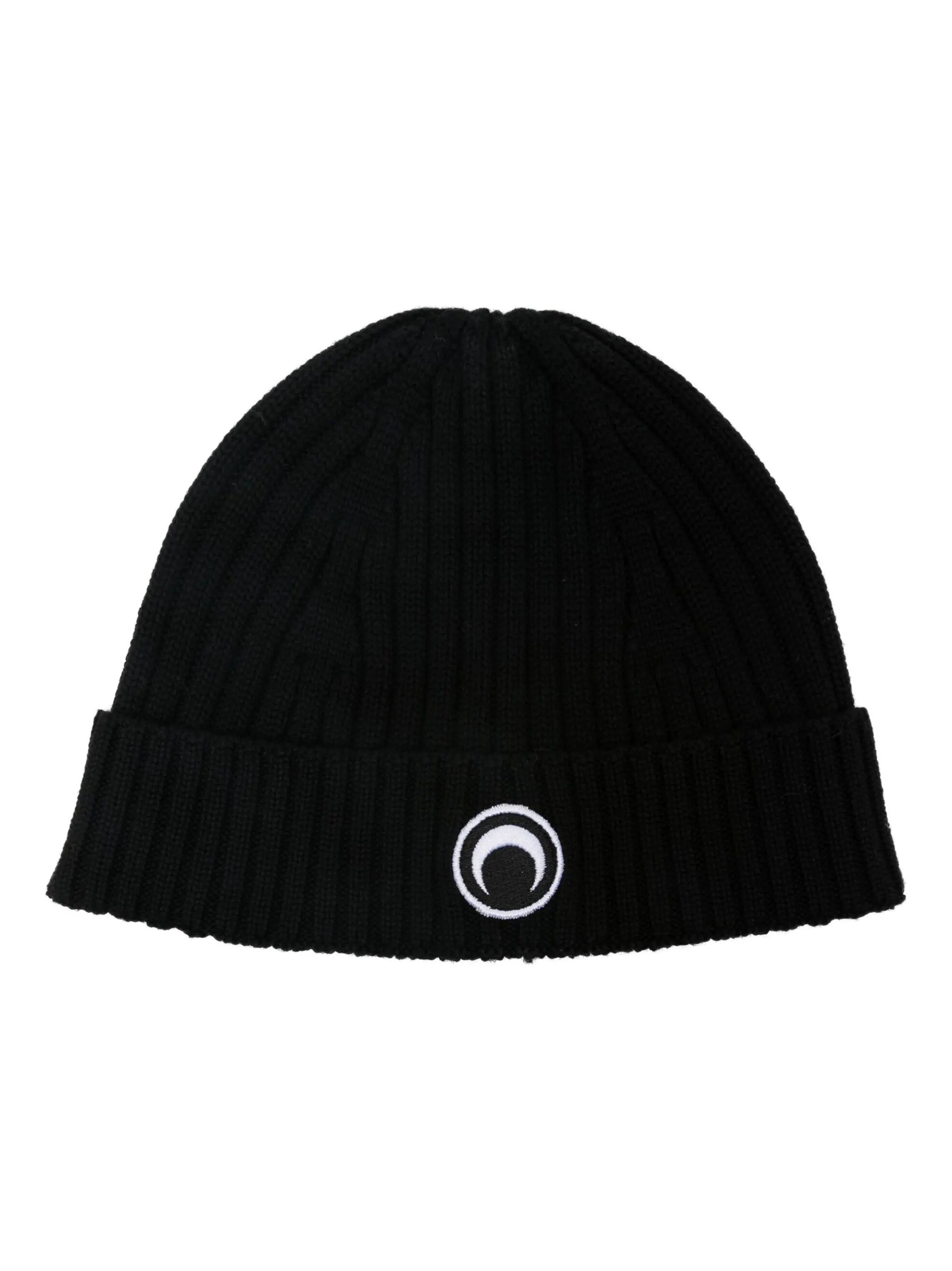 Crescent Moon ribbed wool beanie