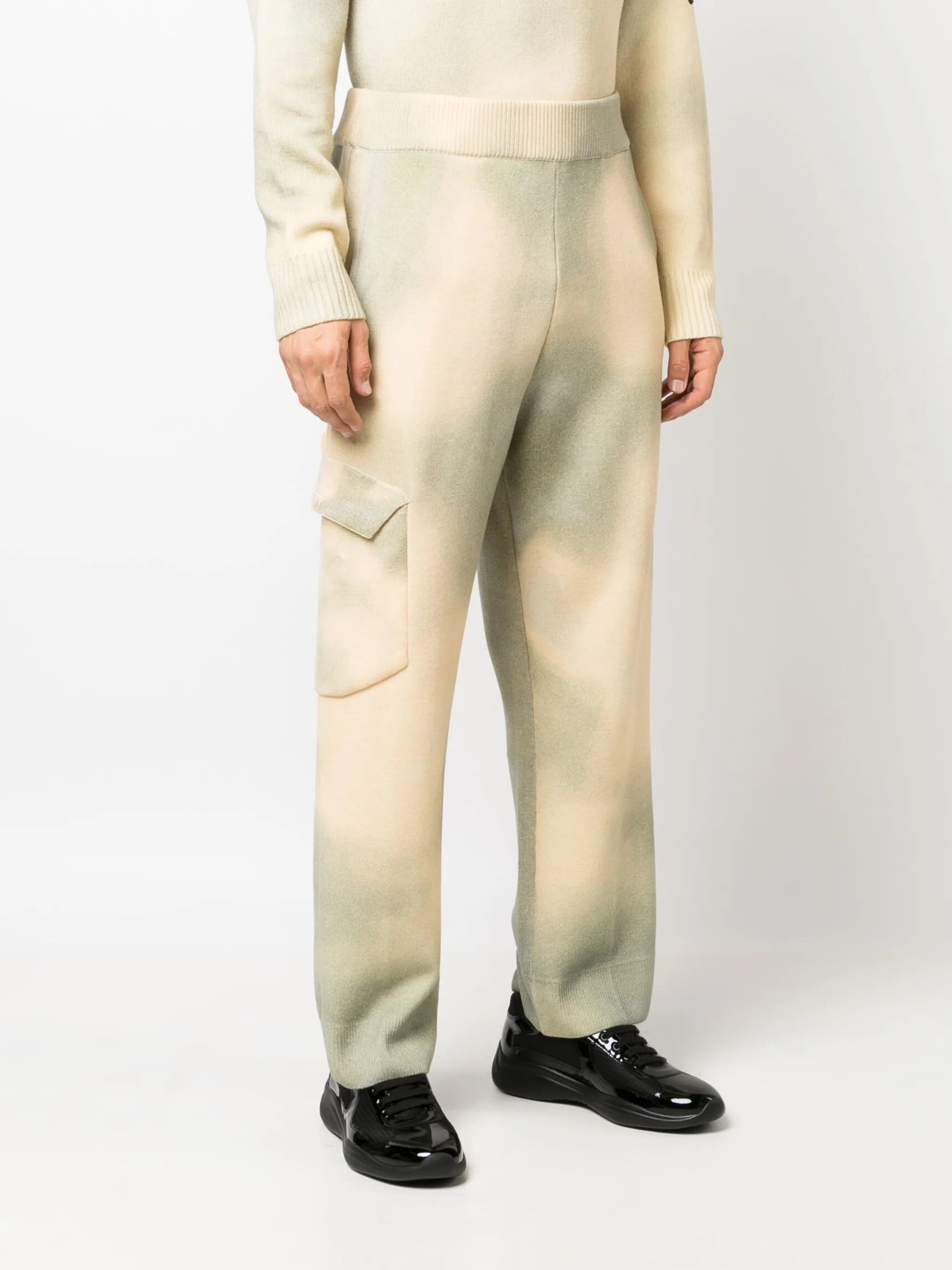 gradient high-waist trousers