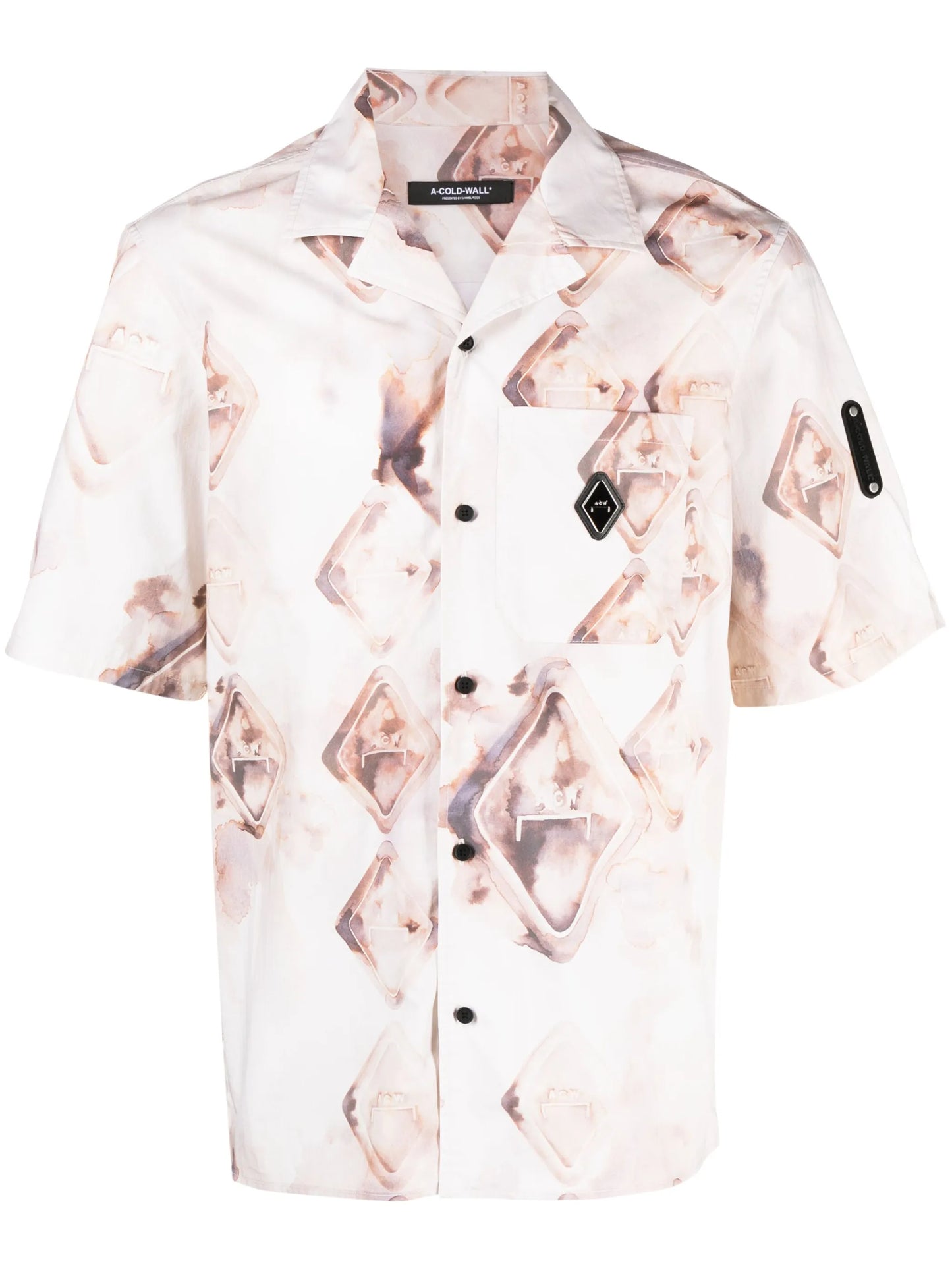 diamond-monogram short-sleeve shirt